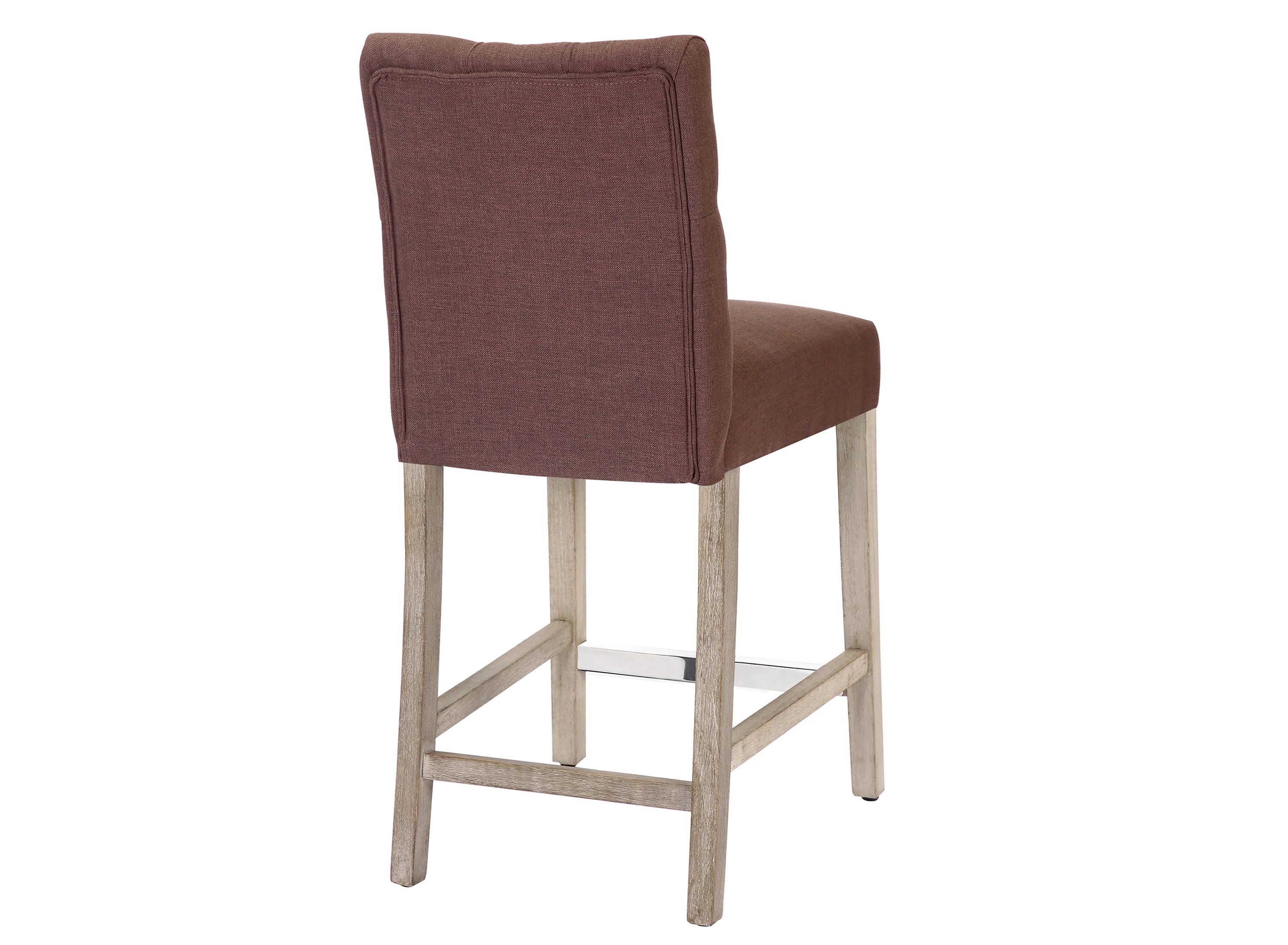 24" Linen Fabric Tufted Upholstered Bar Stool