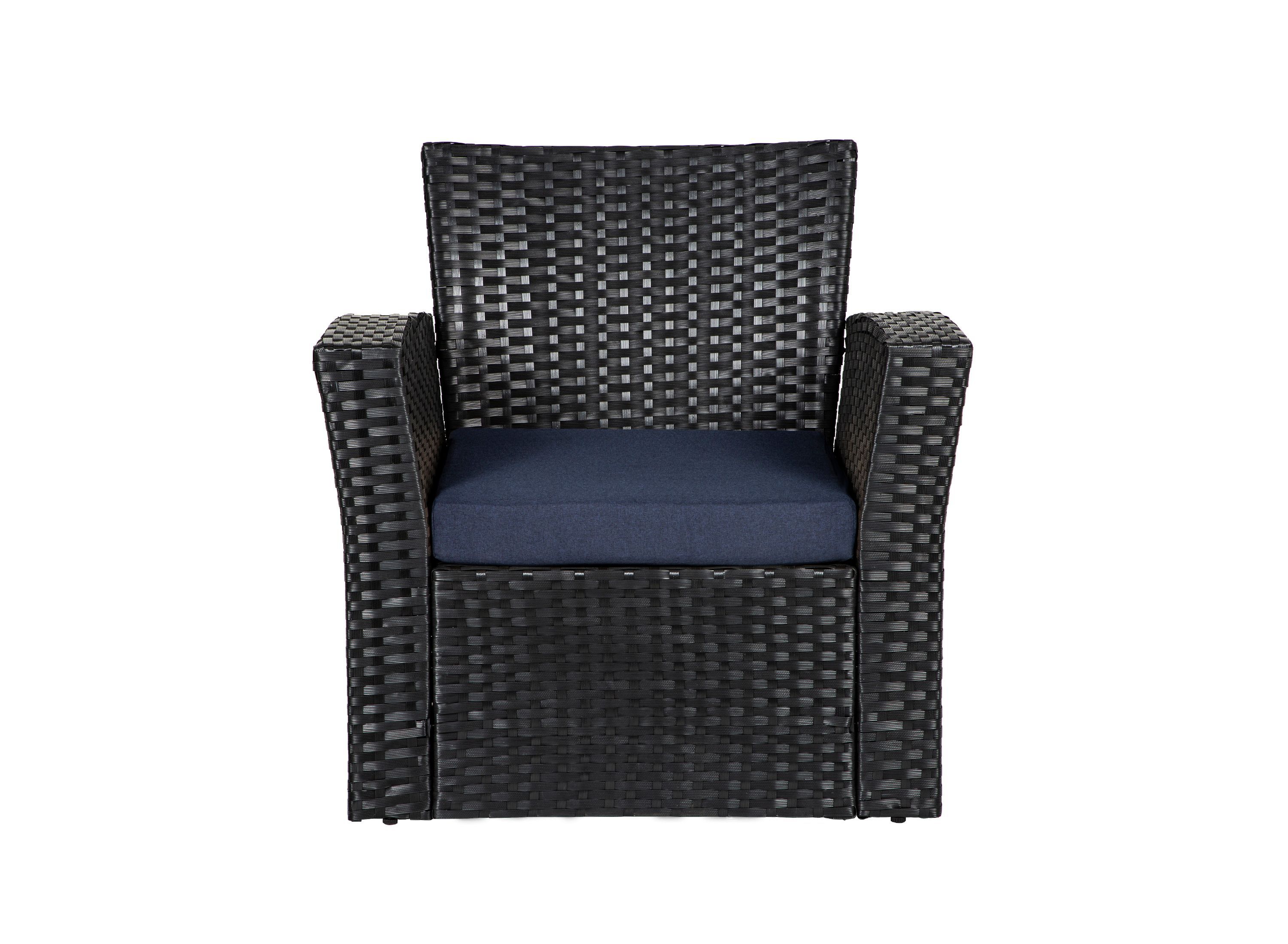4-Piece Outdoor Patio Conversation Sofa Set with Cushions