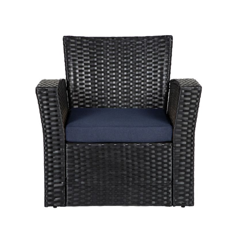 4-Piece Outdoor Patio Conversation Sofa Set with Cushions