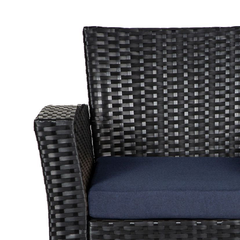 4-Piece Outdoor Patio Conversation Sofa Set with Cushions