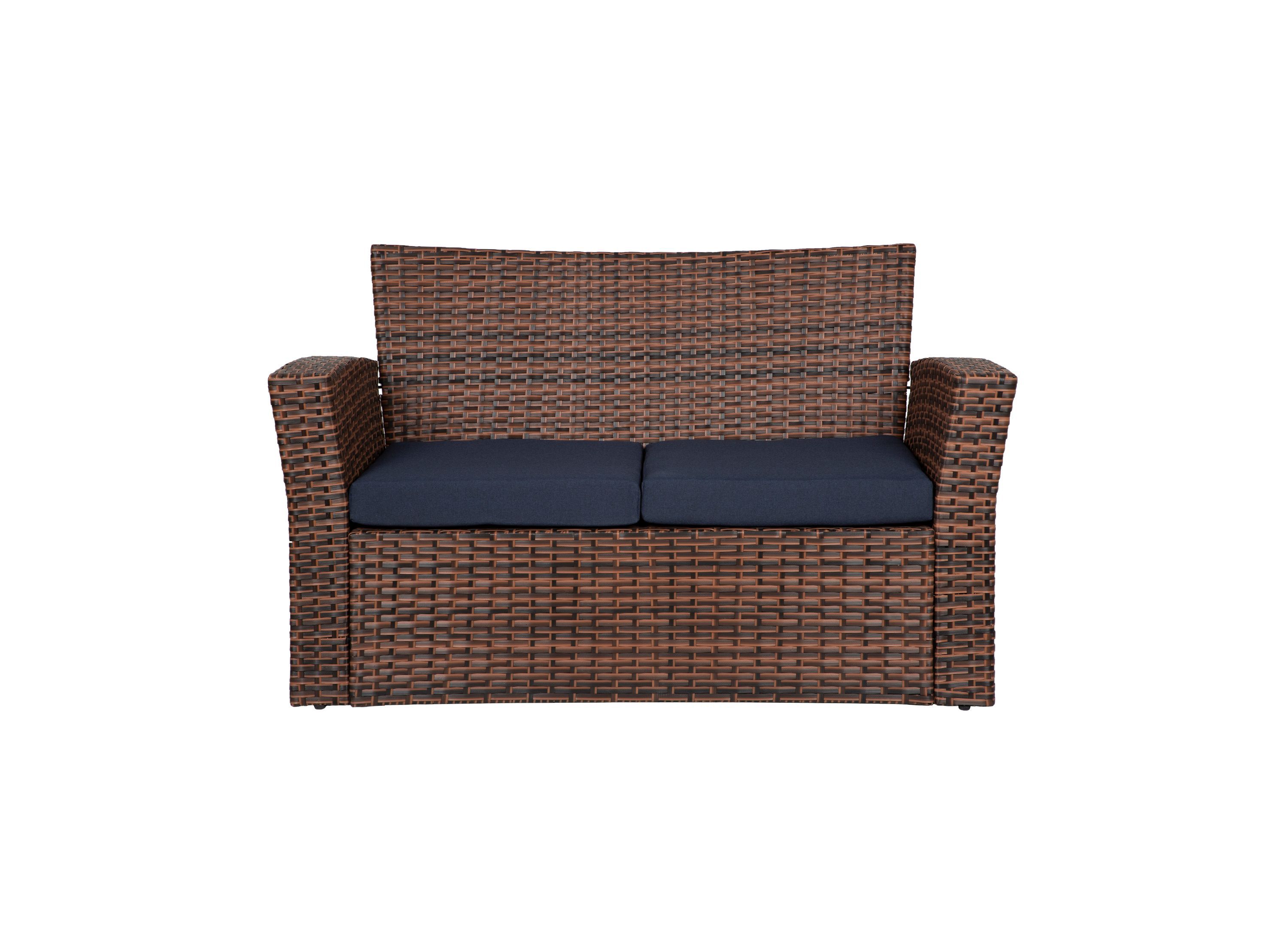 4-Piece Conversation Outdoor Patio Sofa Set with Cushions