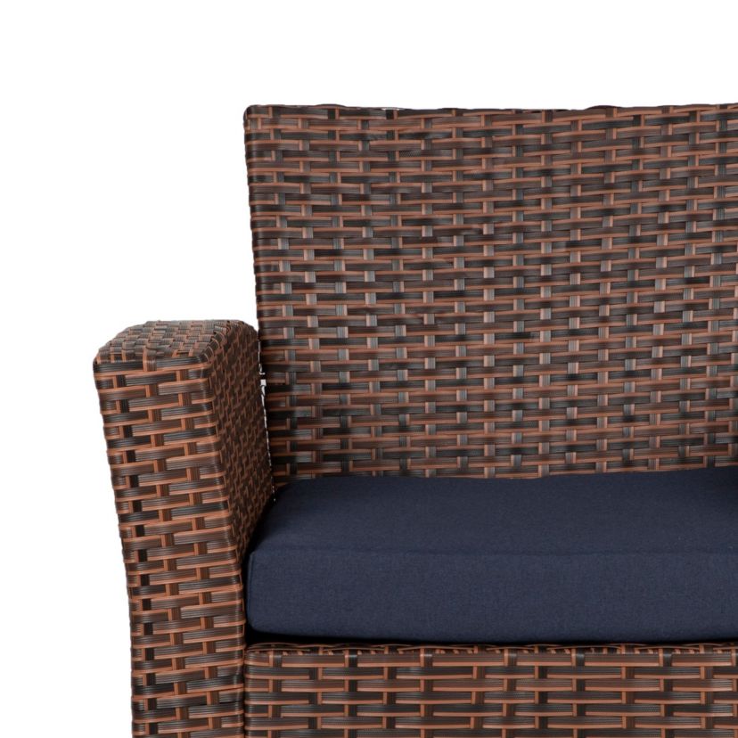 4-Piece Conversation Outdoor Patio Sofa Set with Cushions