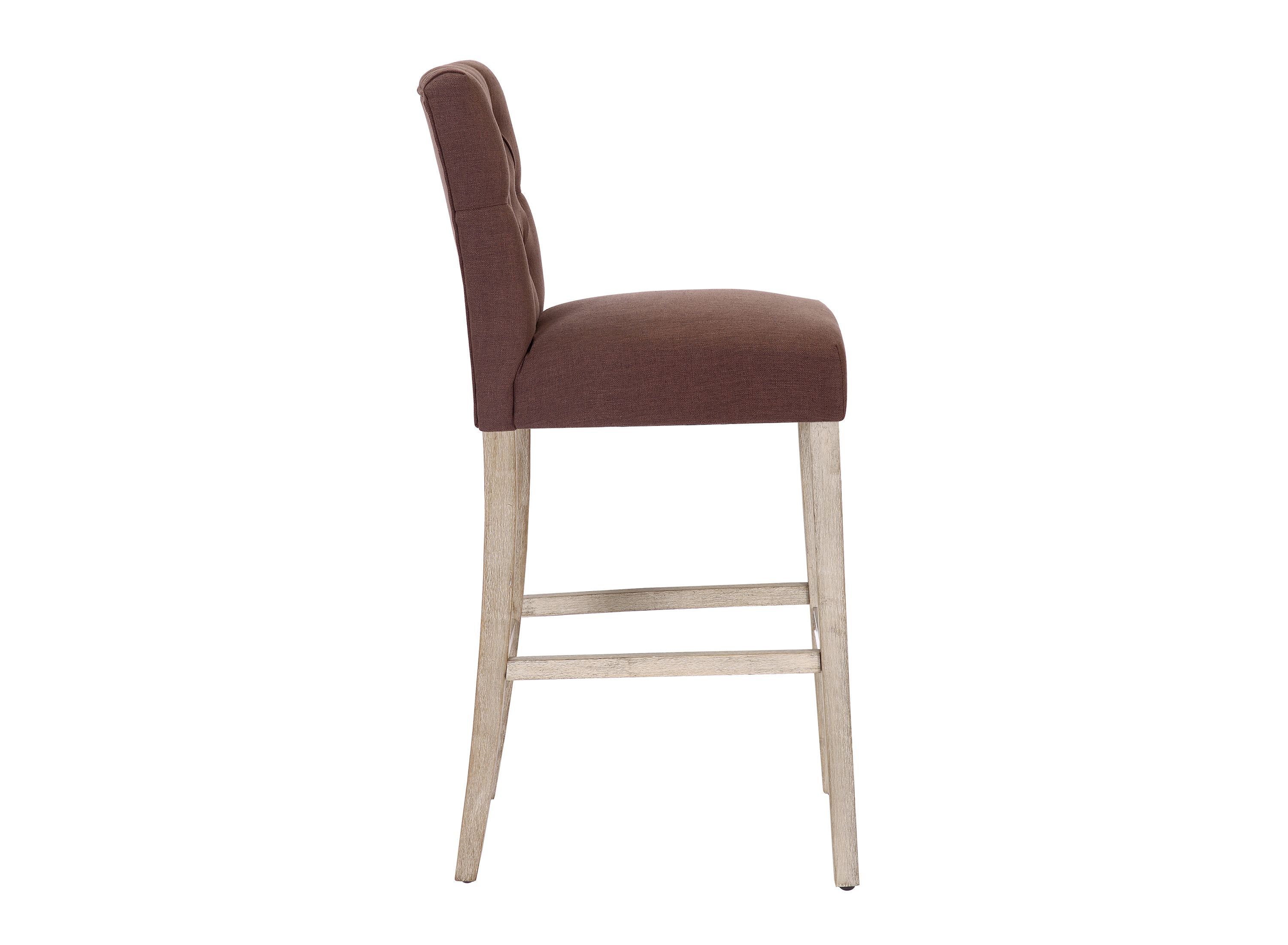 29" Linen Fabric Tufted Upholstered Counter Stool