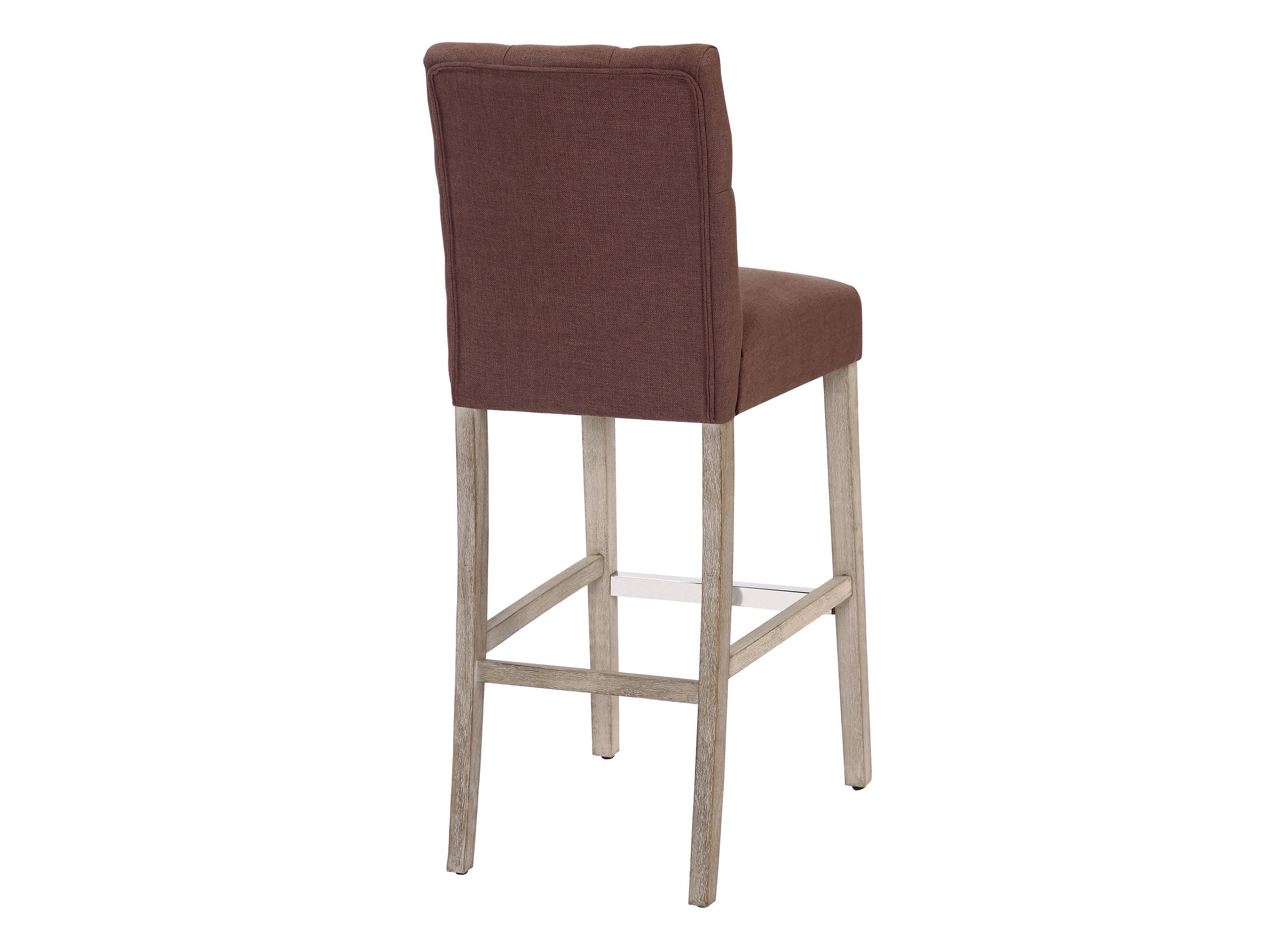 29" Linen Fabric Tufted Upholstered Counter Stool