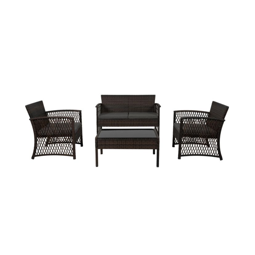 4-Piece Outdoor Patio Conversation Set