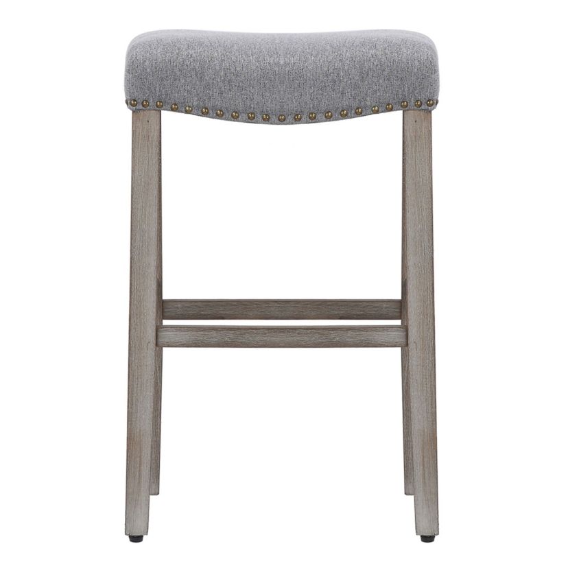 29" Upholstered Nail Head Bar Stool