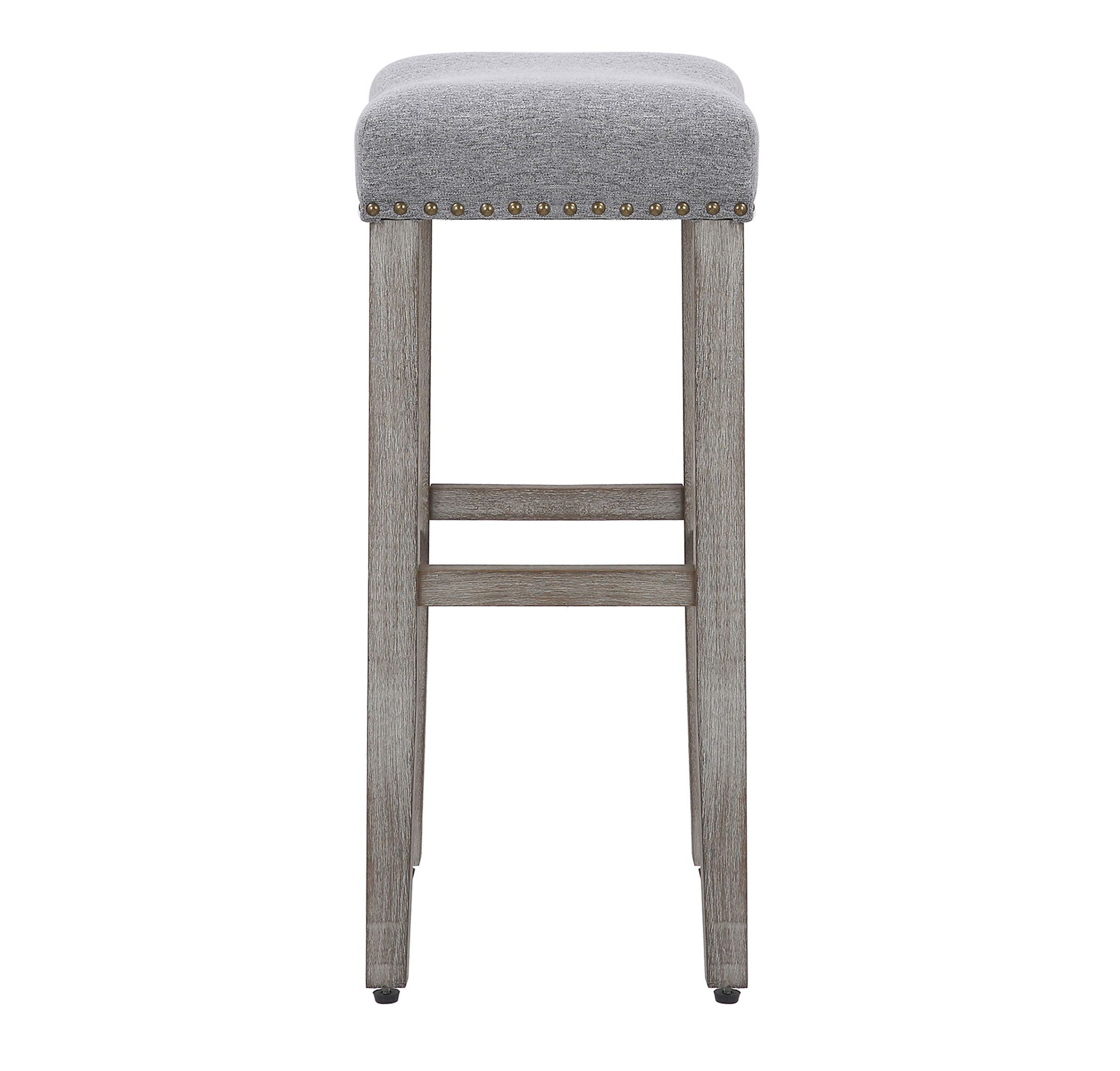 29" Upholstered Nail Head Bar Stool
