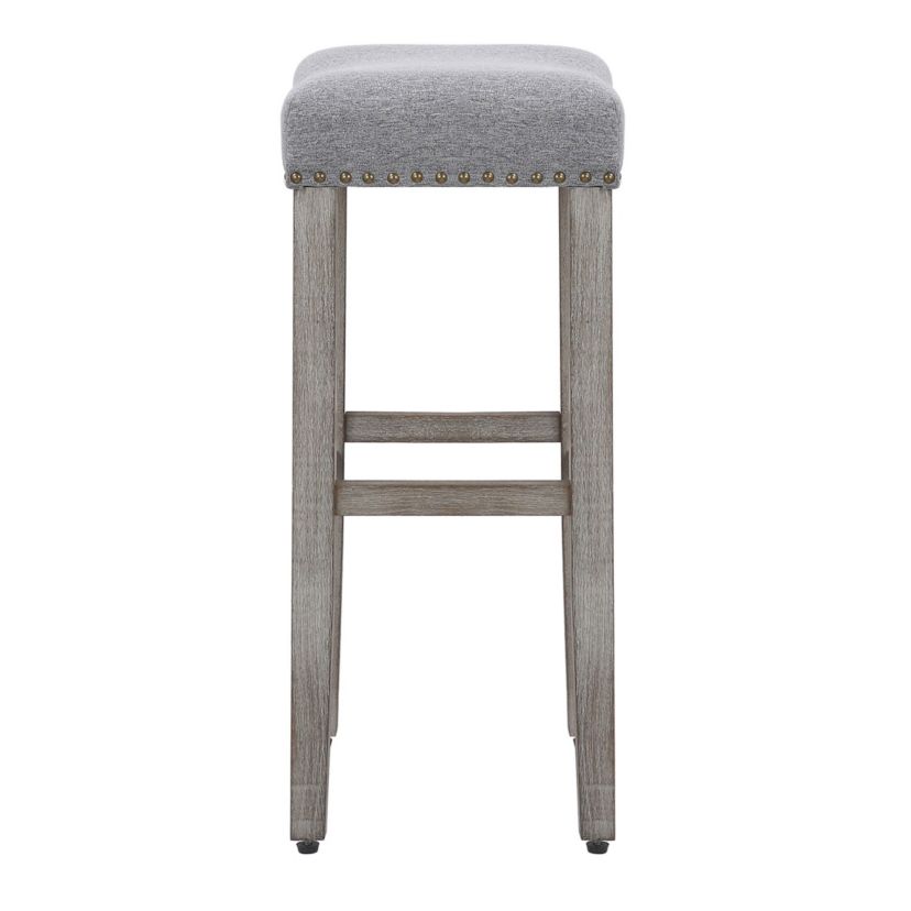 29" Upholstered Nail Head Bar Stool