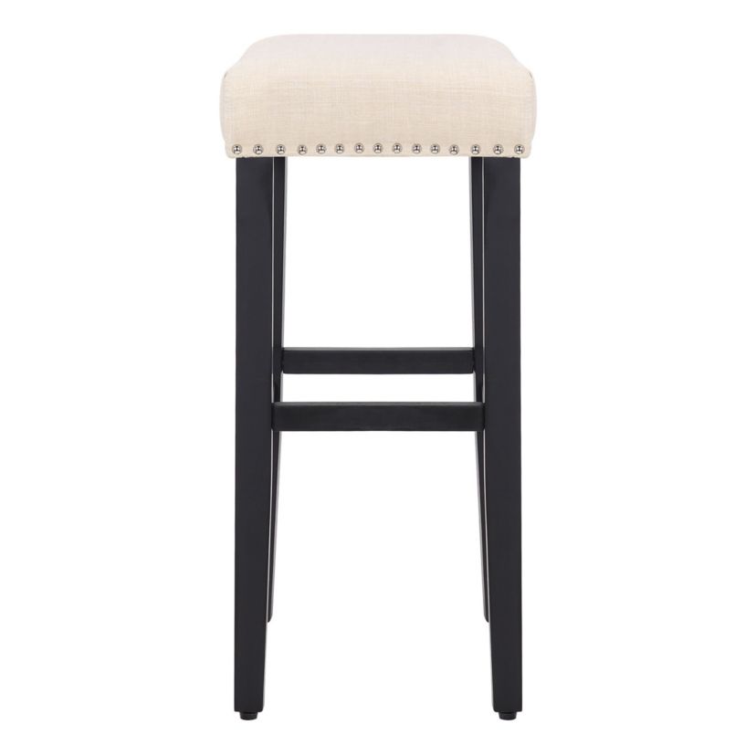 24" Upholstered Nail Head Bar Stool