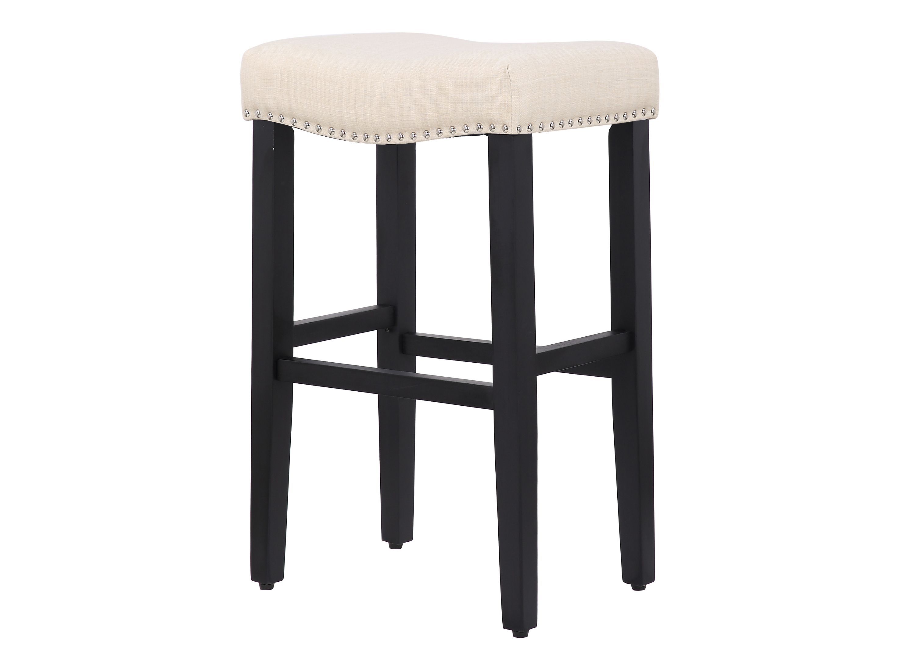 24" Upholstered Nail Head Bar Stool
