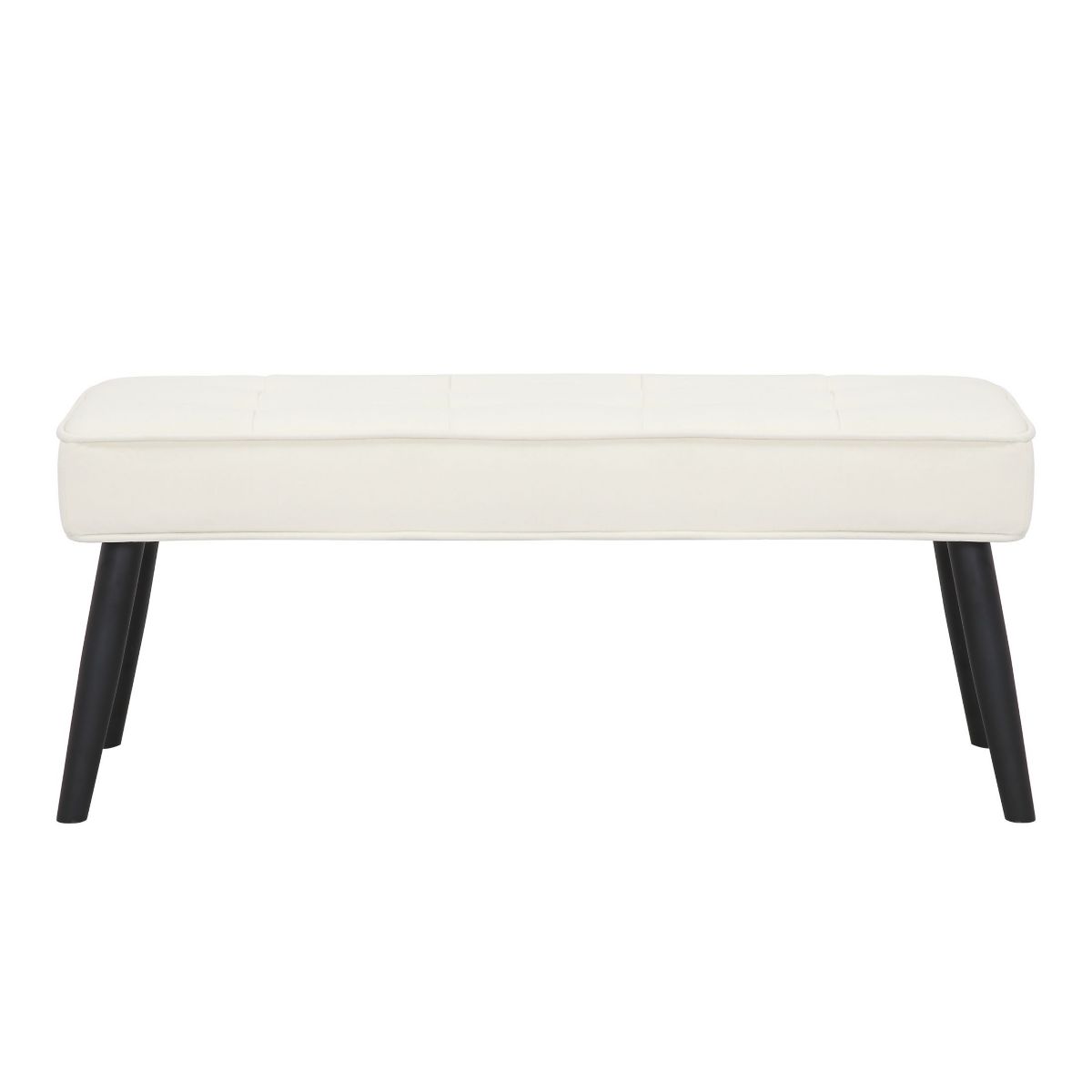 Button Tuffed Velvet Upholstered Bench
