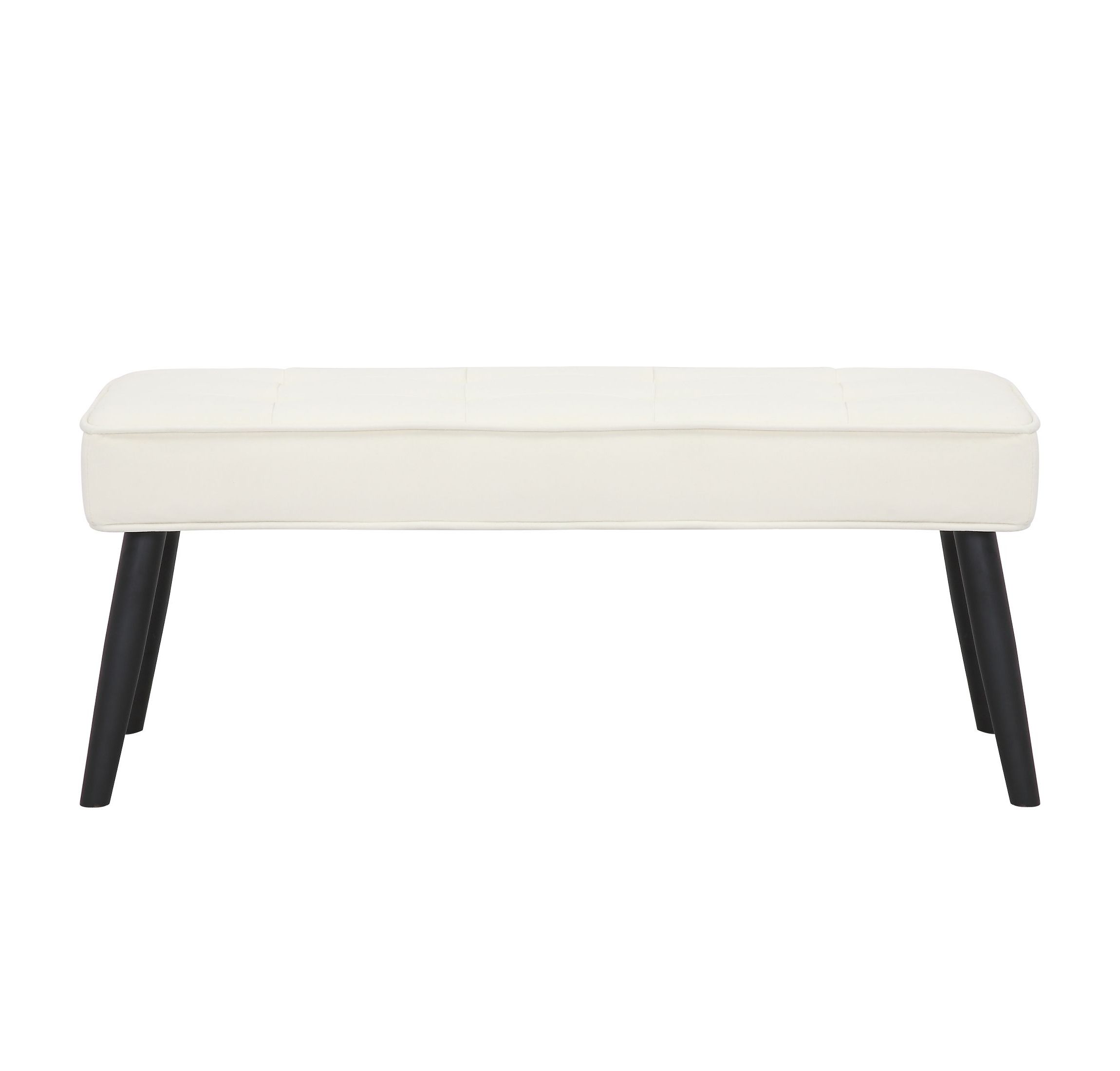 Button Tuffed Velvet Upholstered Bench