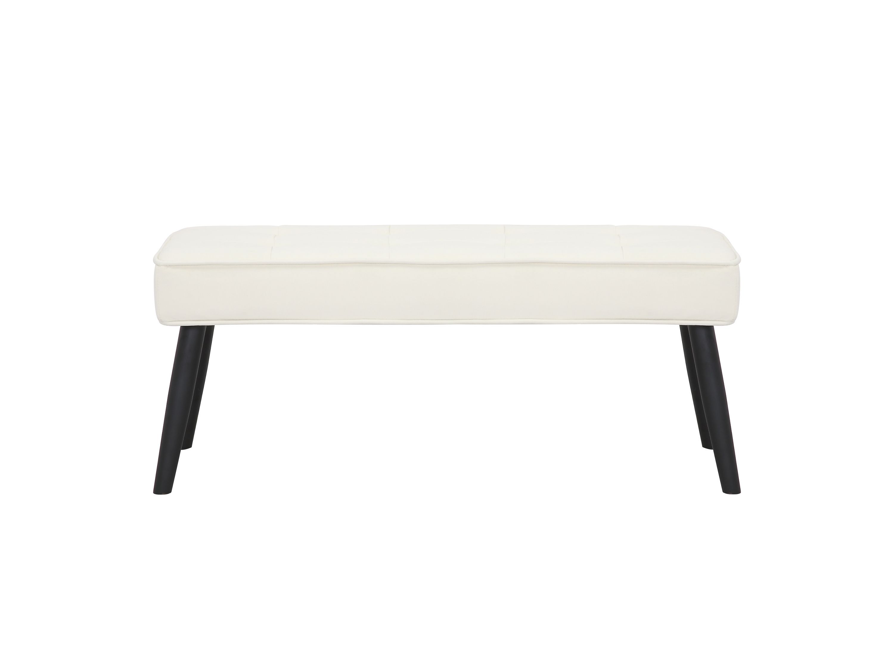 Button Tuffed Velvet Upholstered Bench