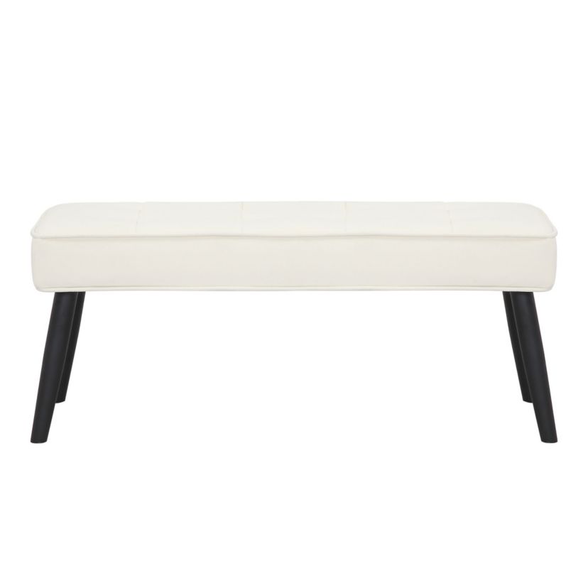 Button Tuffed Velvet Upholstered Bench
