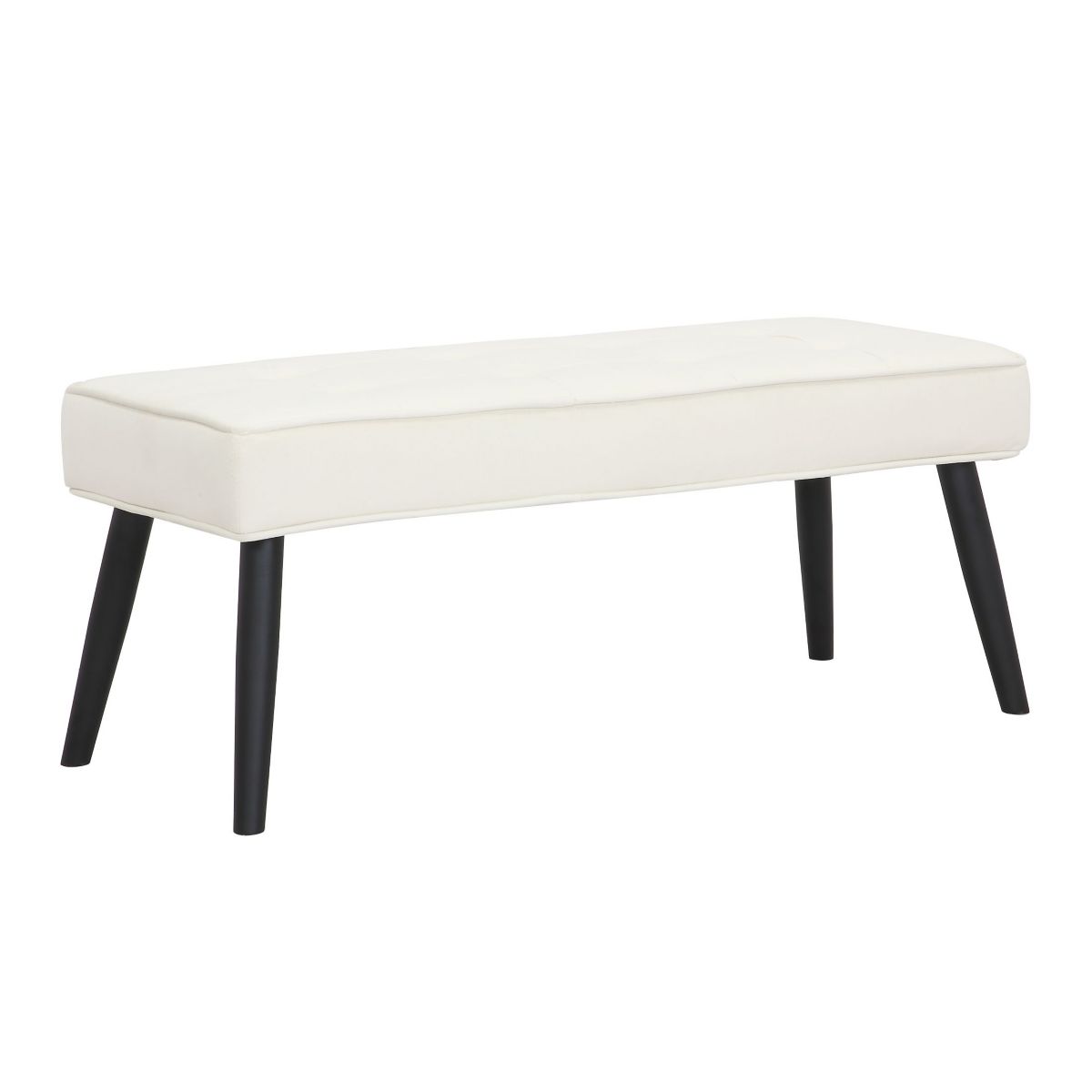 Button Tuffed Velvet Upholstered Bench