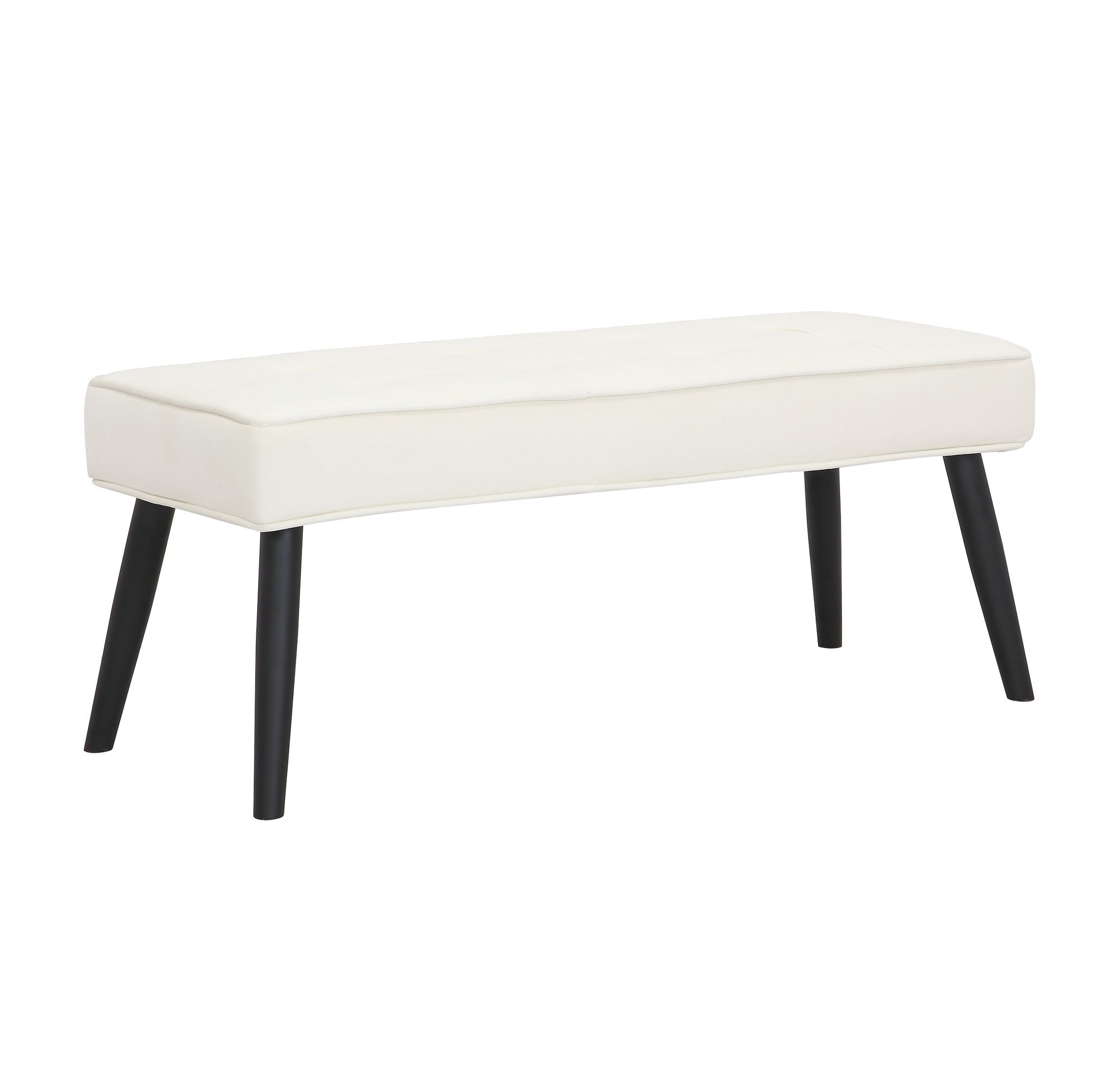 Button Tuffed Velvet Upholstered Bench