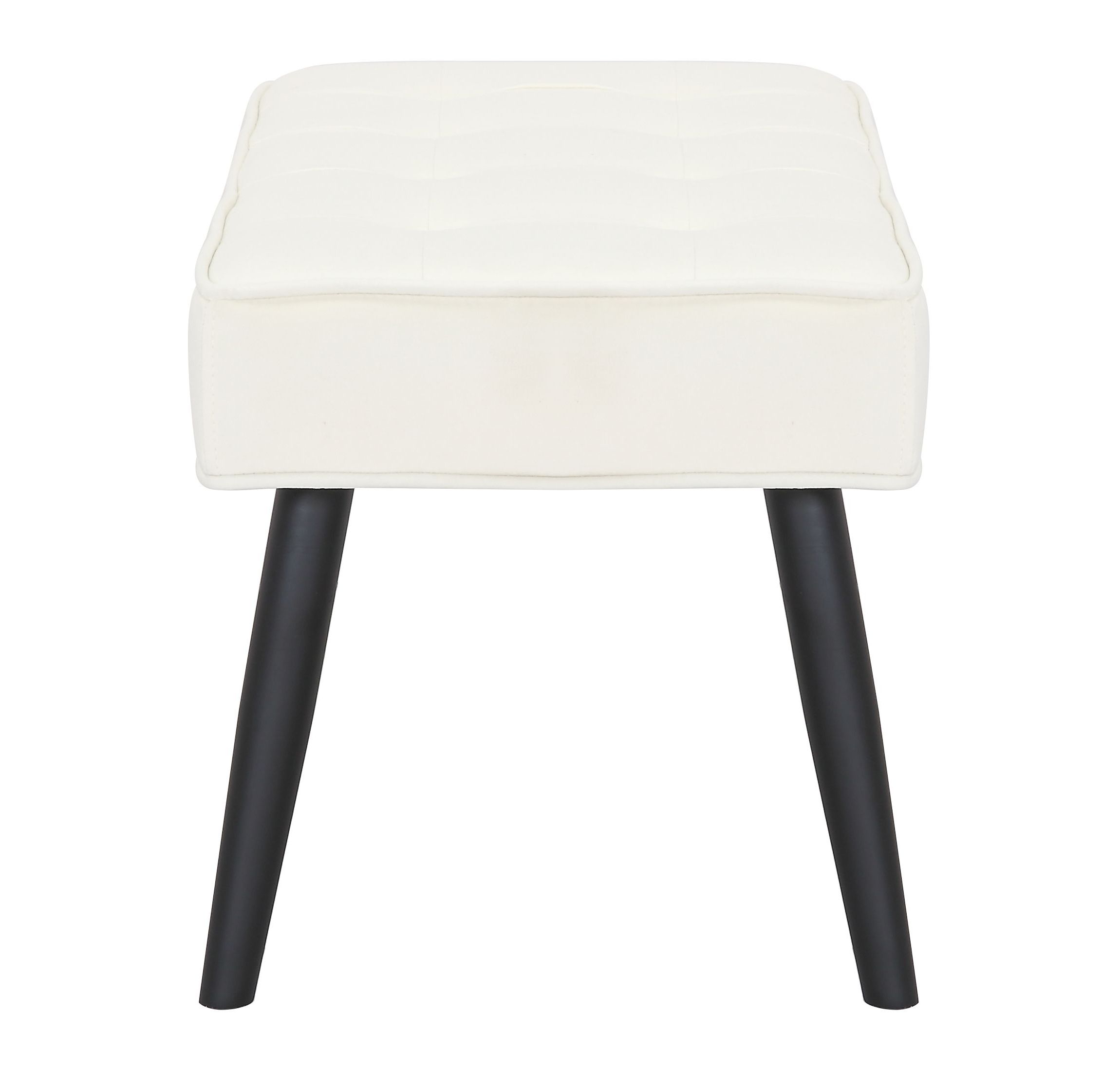 Button Tuffed Velvet Upholstered Bench