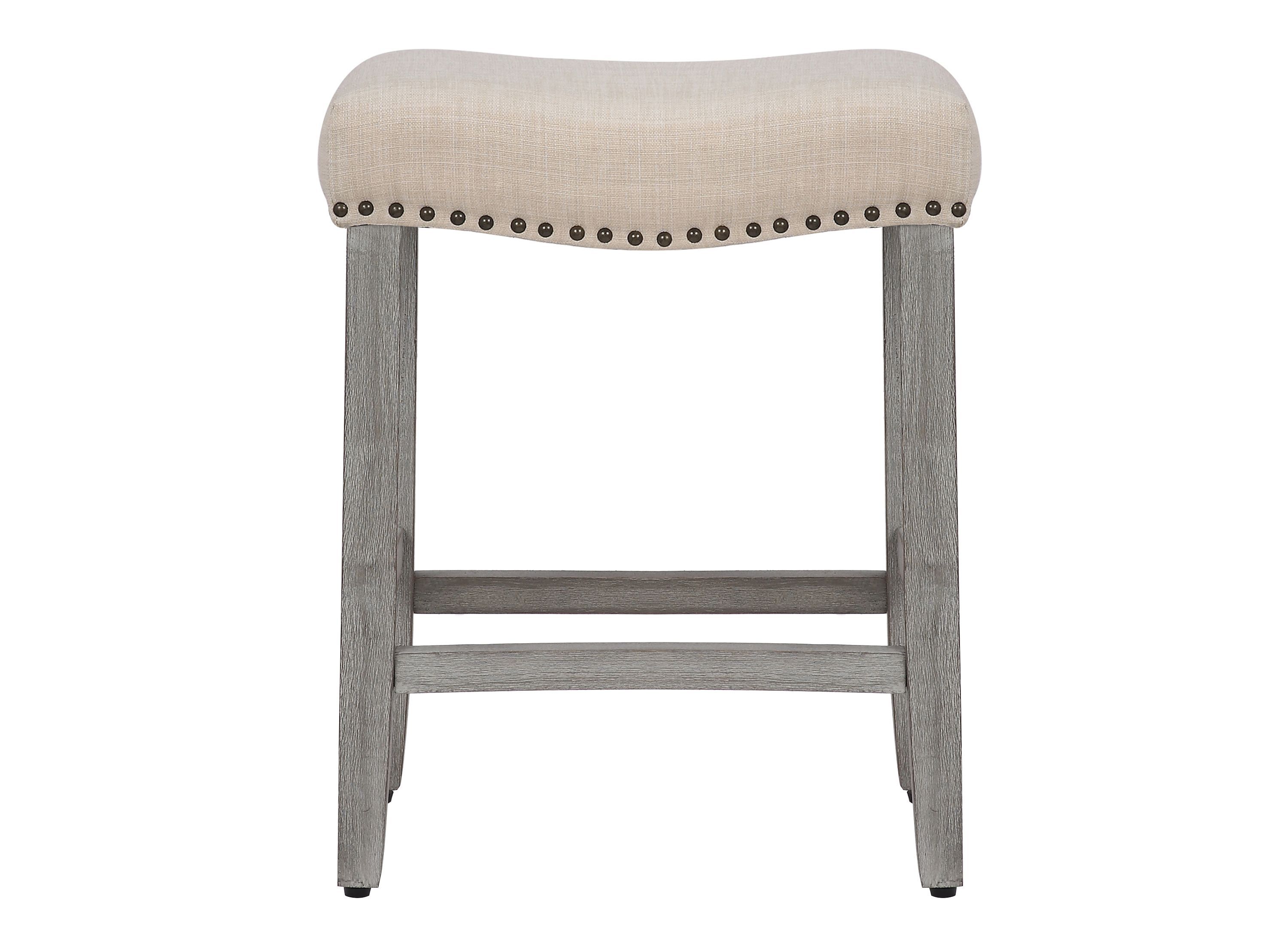 24" Upholstered Nail Head Counter Stool (Set of 2)