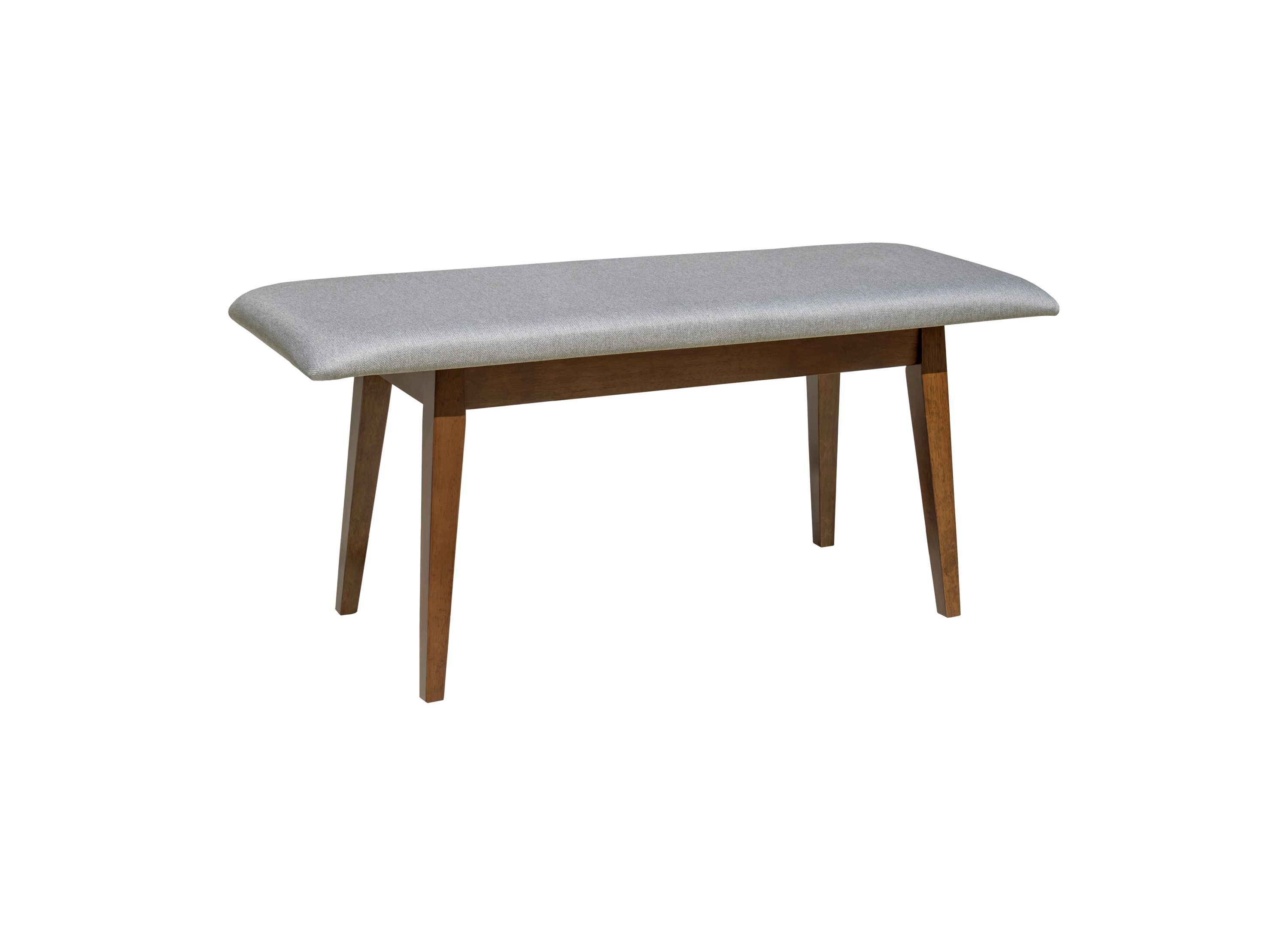 Solid Wood Mid-Century Upholstered Bench