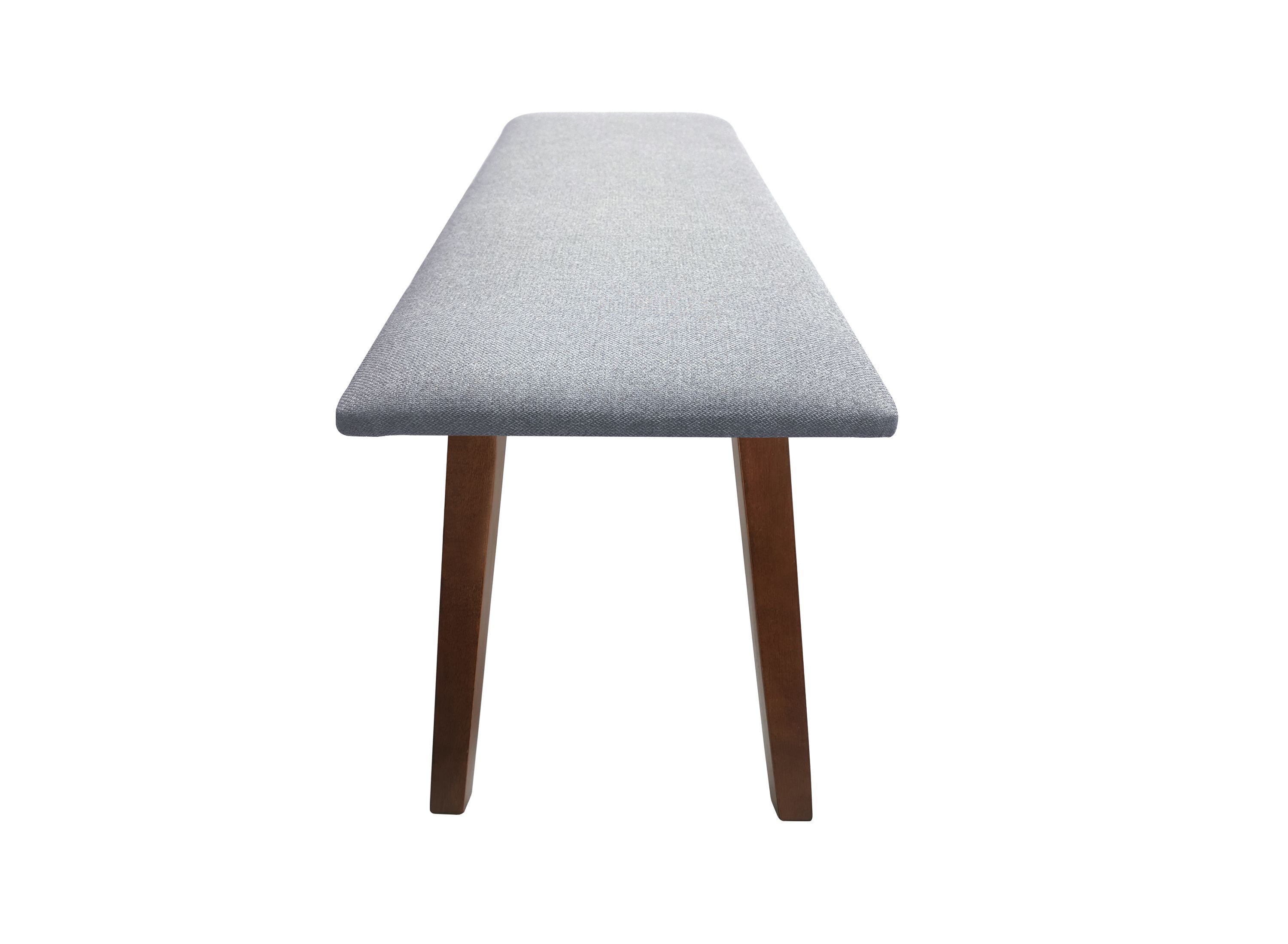 Solid Wood Mid-Century Upholstered Bench