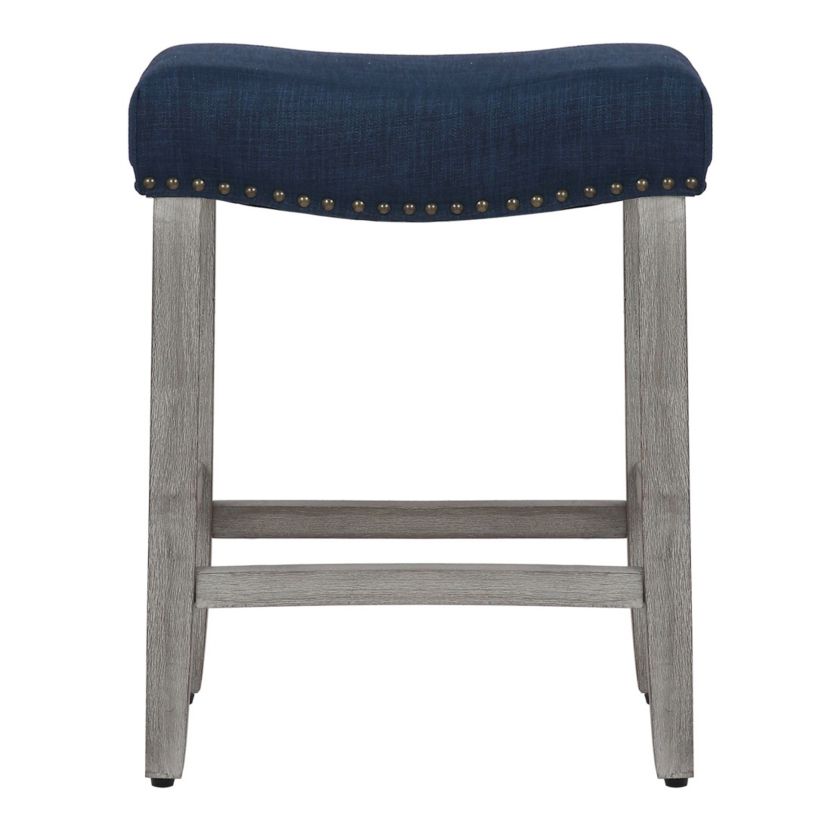 24" Upholstered Nail Head Counter Stool