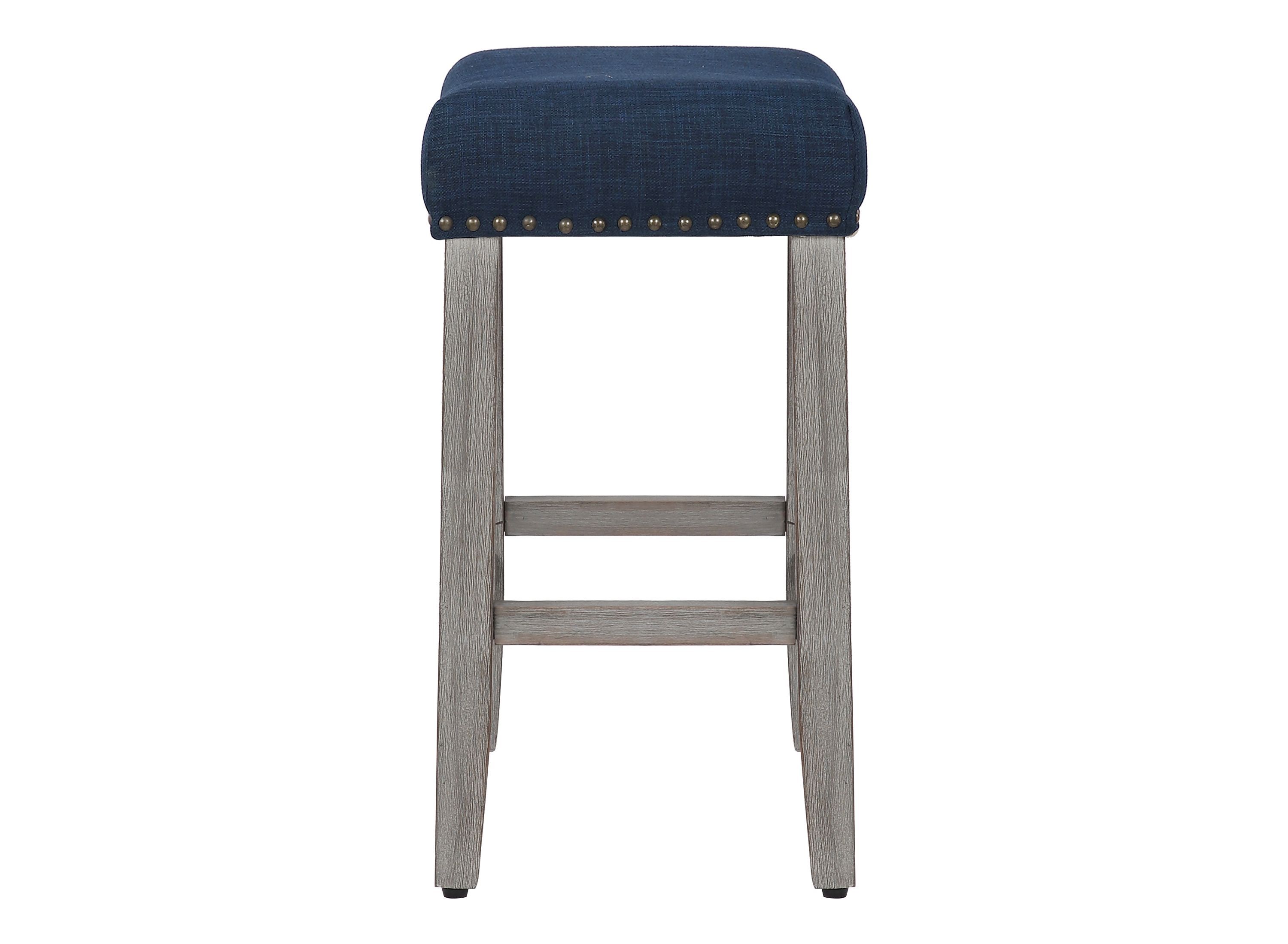 24" Upholstered Nail Head Counter Stool