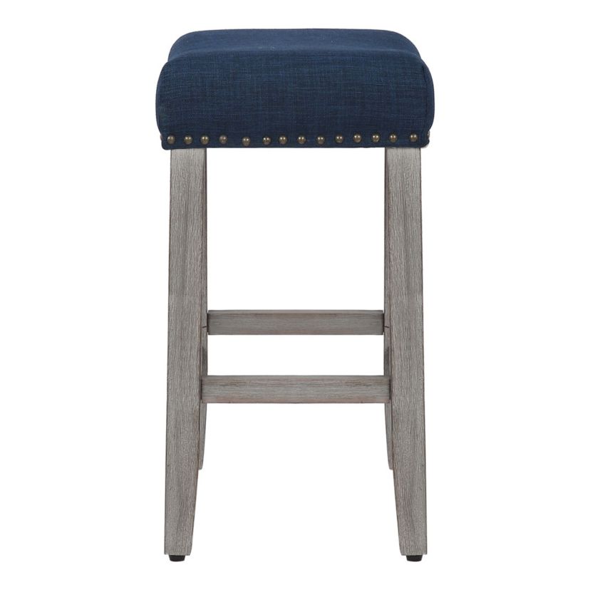 24" Upholstered Nail Head Counter Stool
