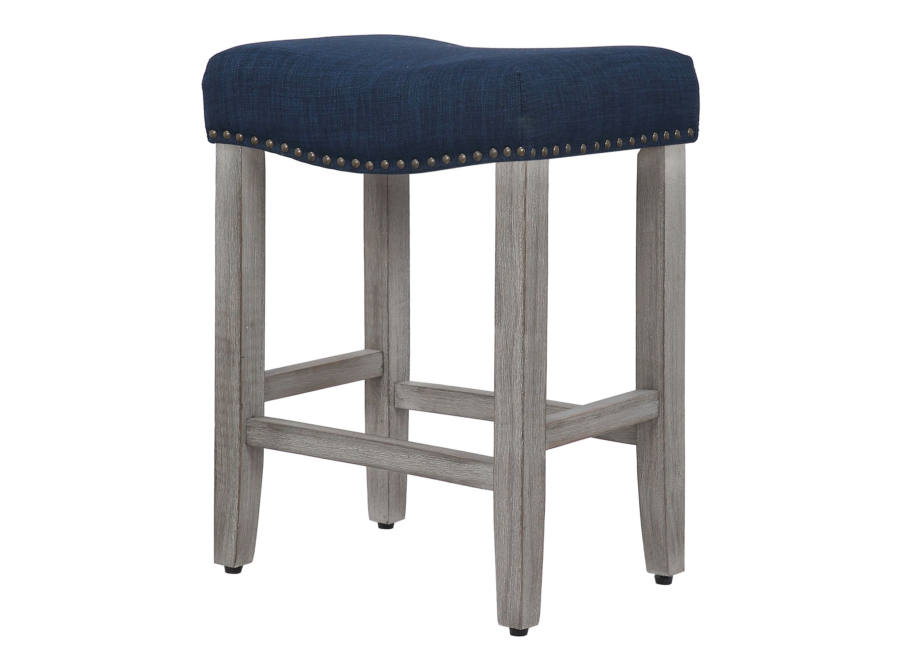 24" Upholstered Nail Head Counter Stool