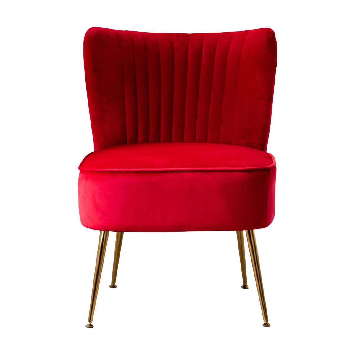 22" Wide Channel Tufted Velvet Accent Chair