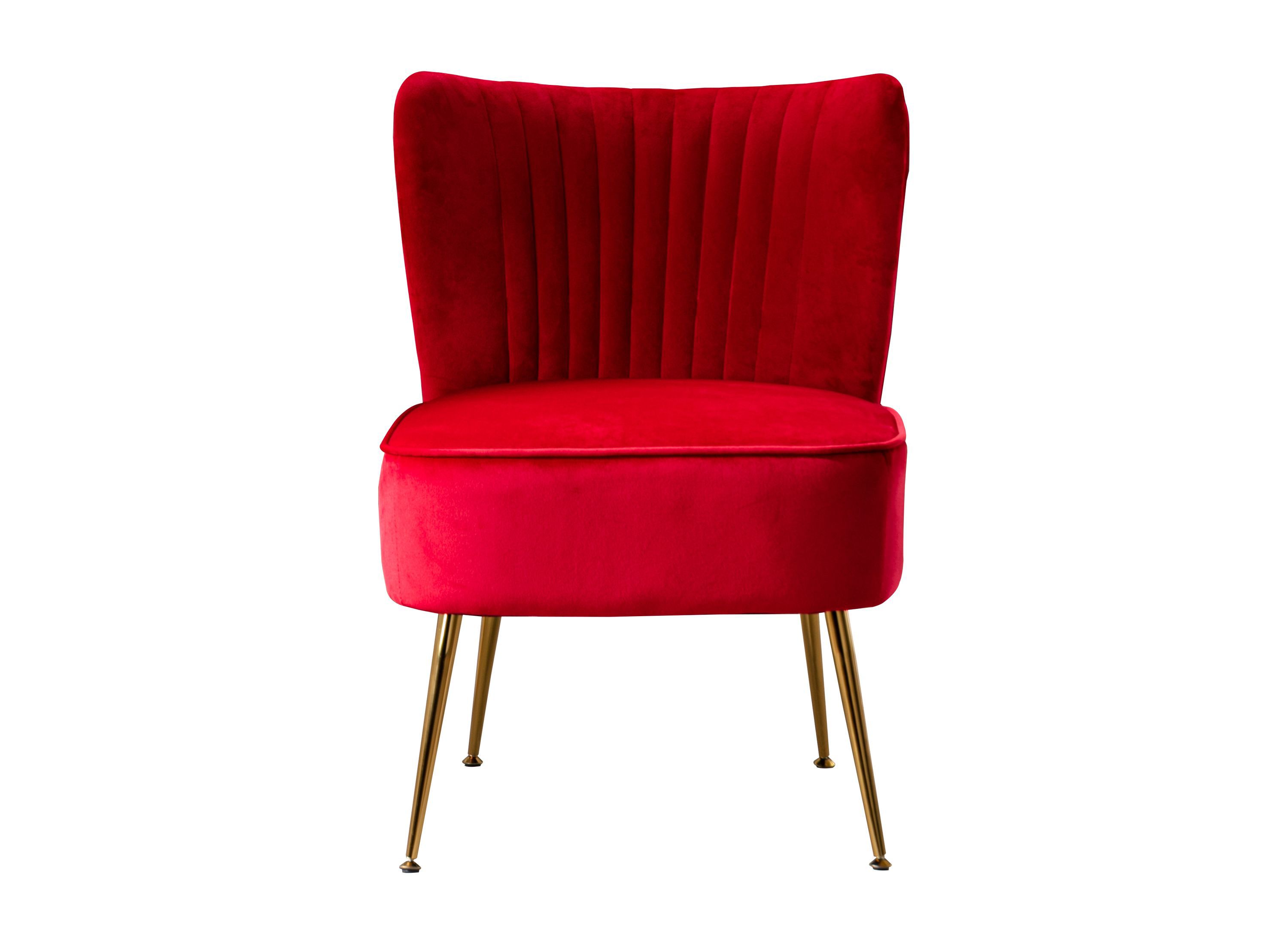22" Wide Channel Tufted Velvet Accent Chair