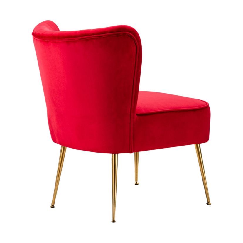 22" Wide Channel Tufted Velvet Accent Chair