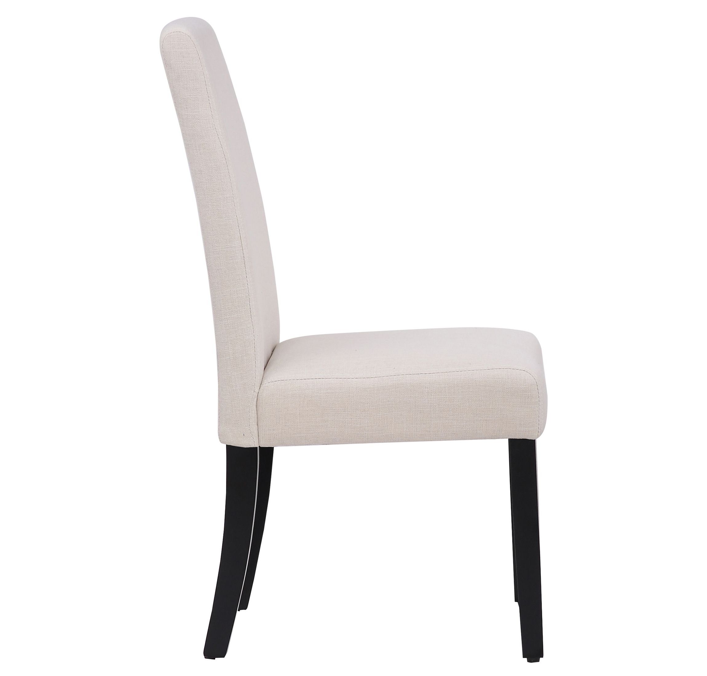 Linen Fabric Upholstered Dining Chair (Set of 2)