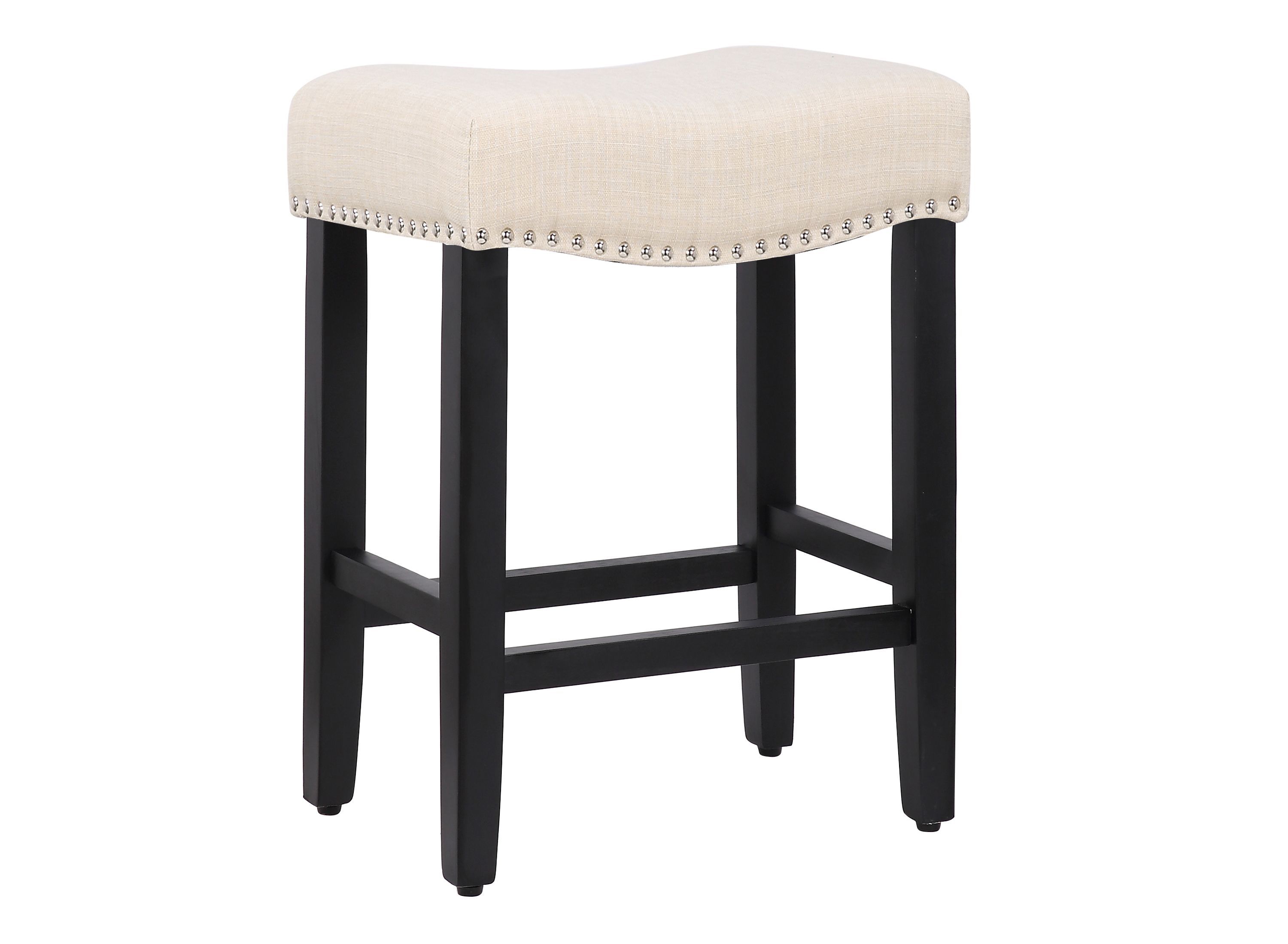 24" Upholstered Nail Head Counter Stool (Set of 2)