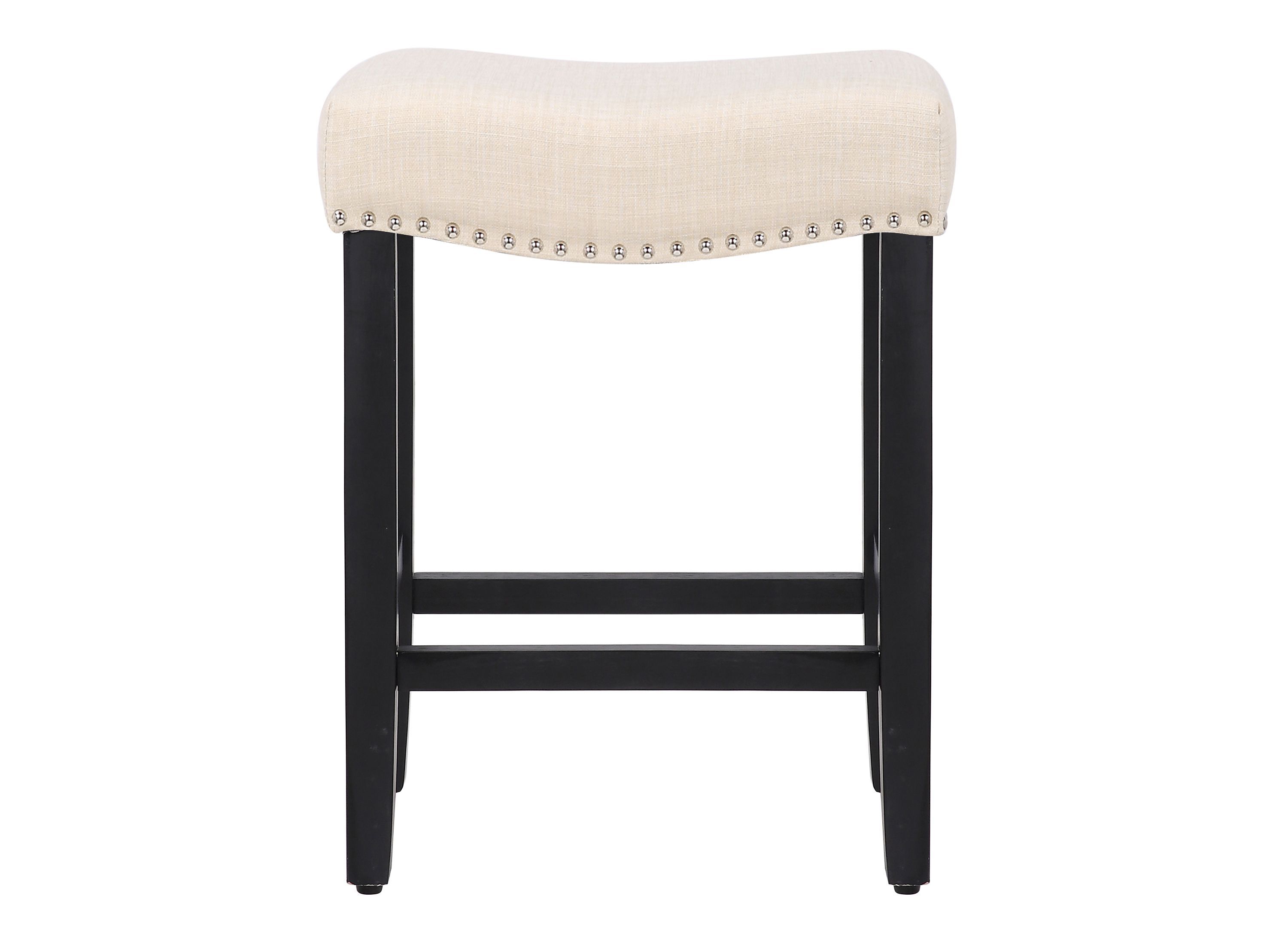 24" Upholstered Nail Head Counter Stool (Set of 2)