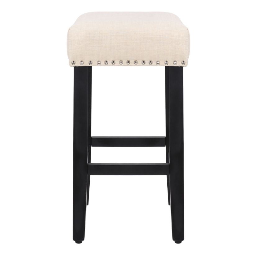 24" Upholstered Nail Head Counter Stool (Set of 2)