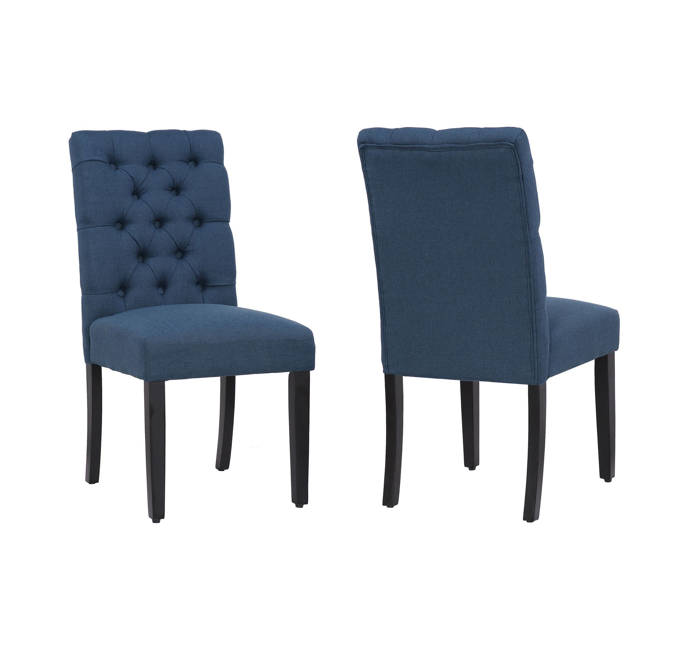 Linen Button Tufted Upholstered Side Chair (Set of 2)