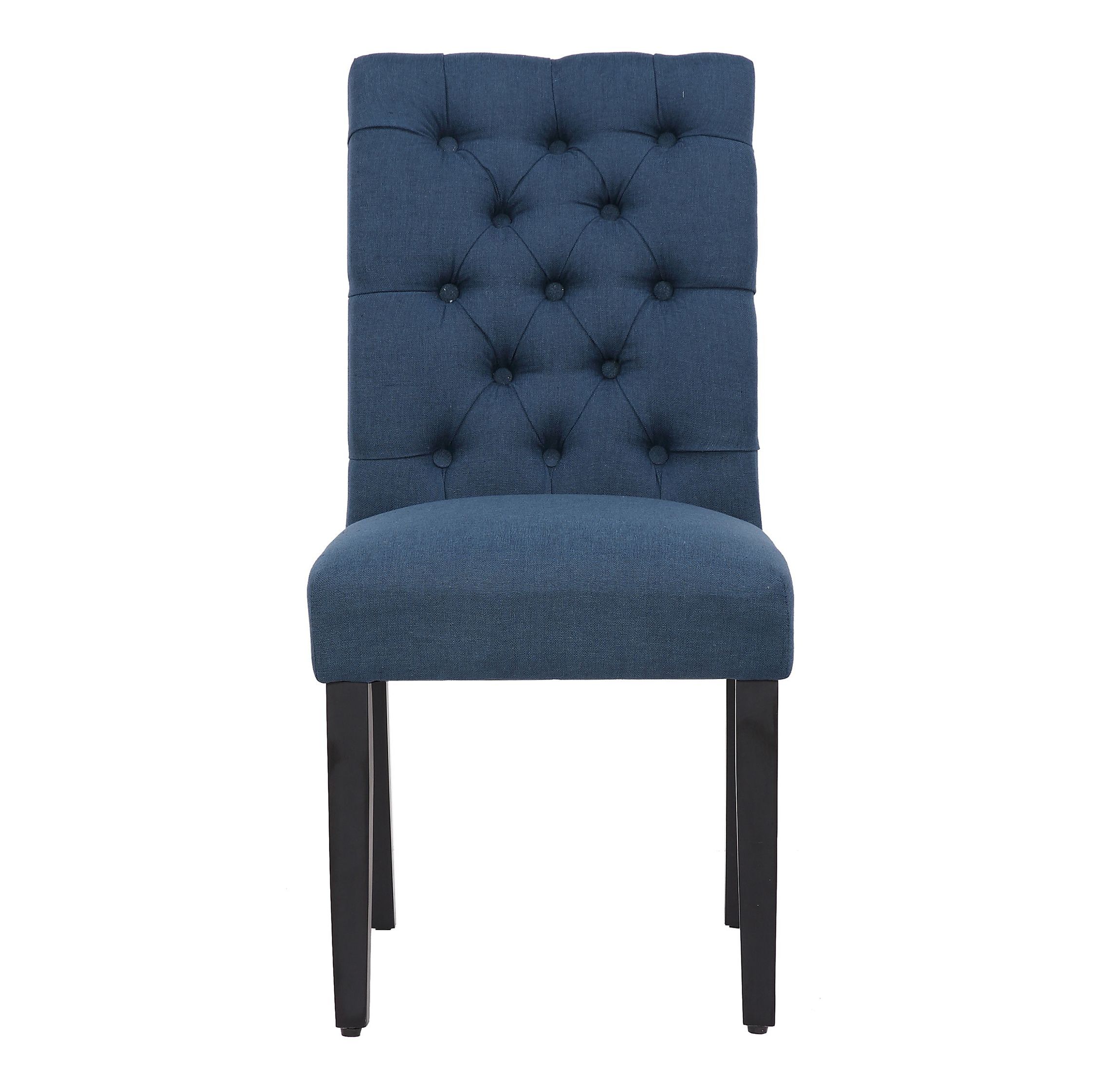 Linen Button Tufted Upholstered Side Chair (Set of 2)