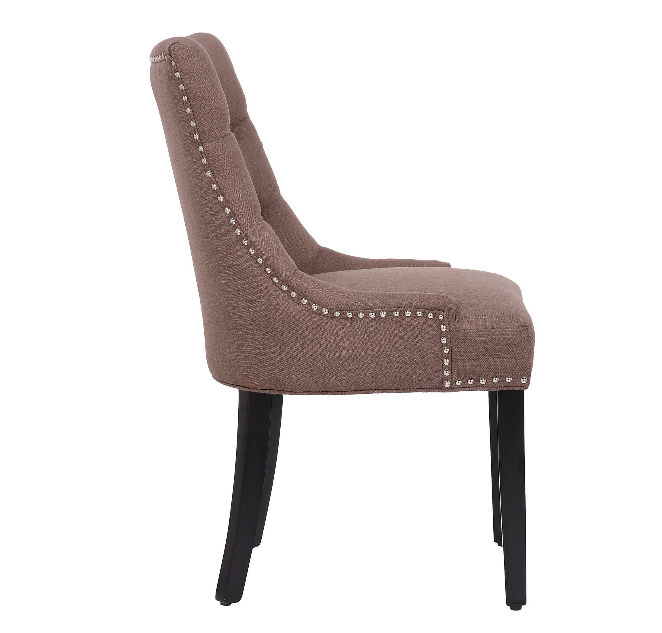 Linen Fabric Tufted Upholstered Dining Chair