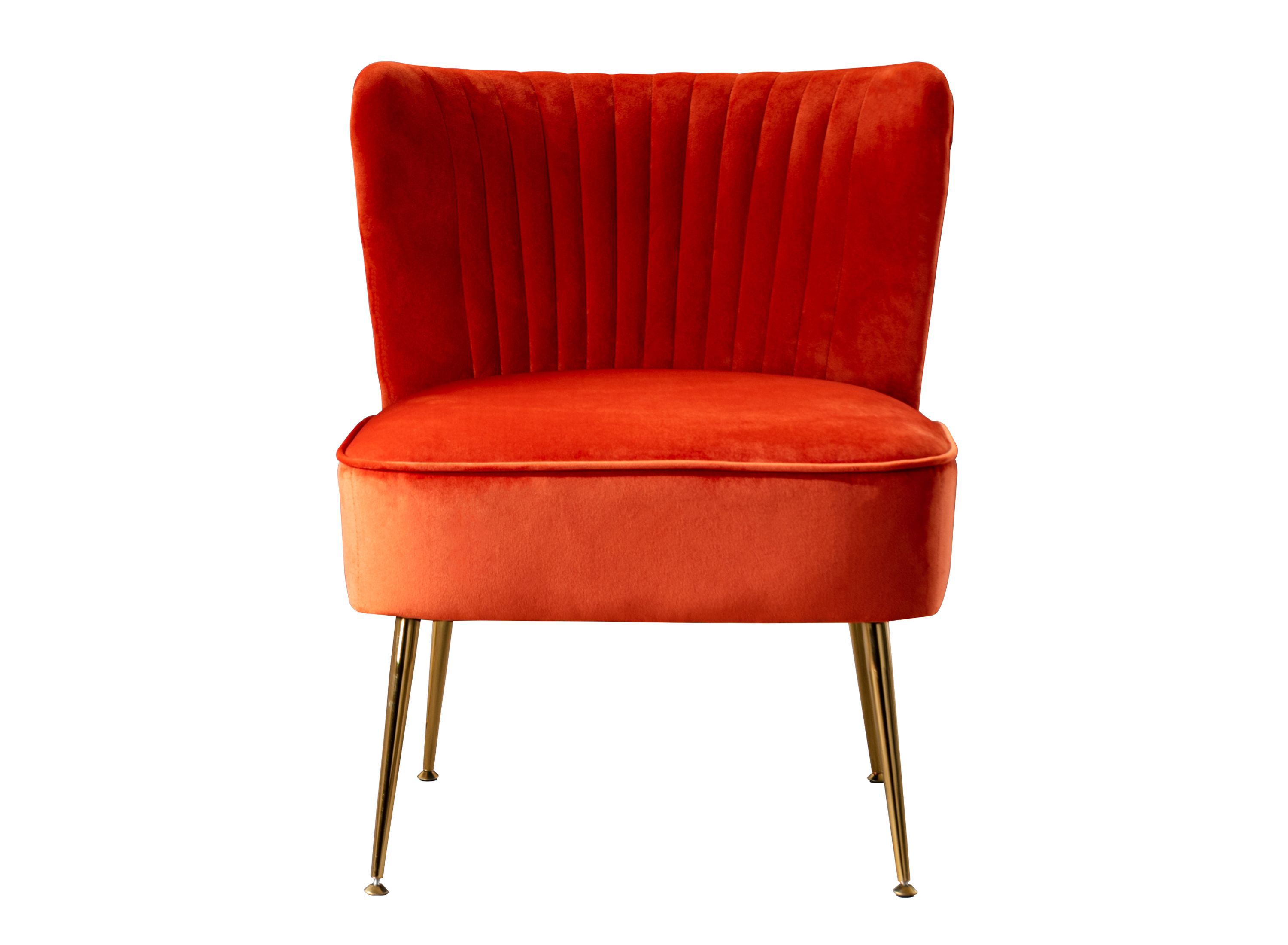 25" Wide Channel Tufted Velvet Accent Chair