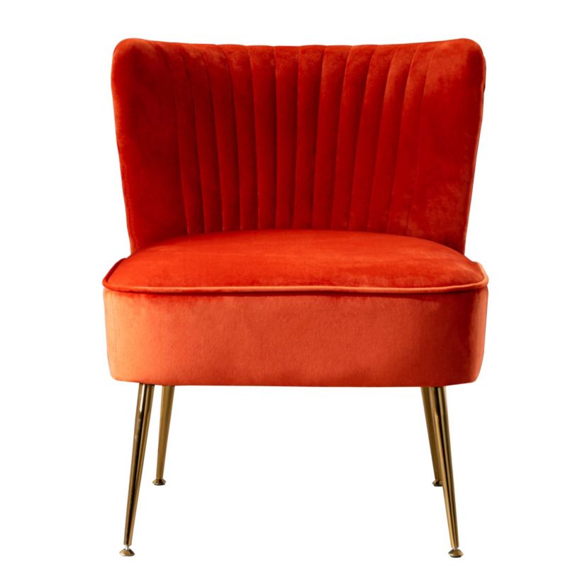 25" Wide Channel Tufted Velvet Accent Chair