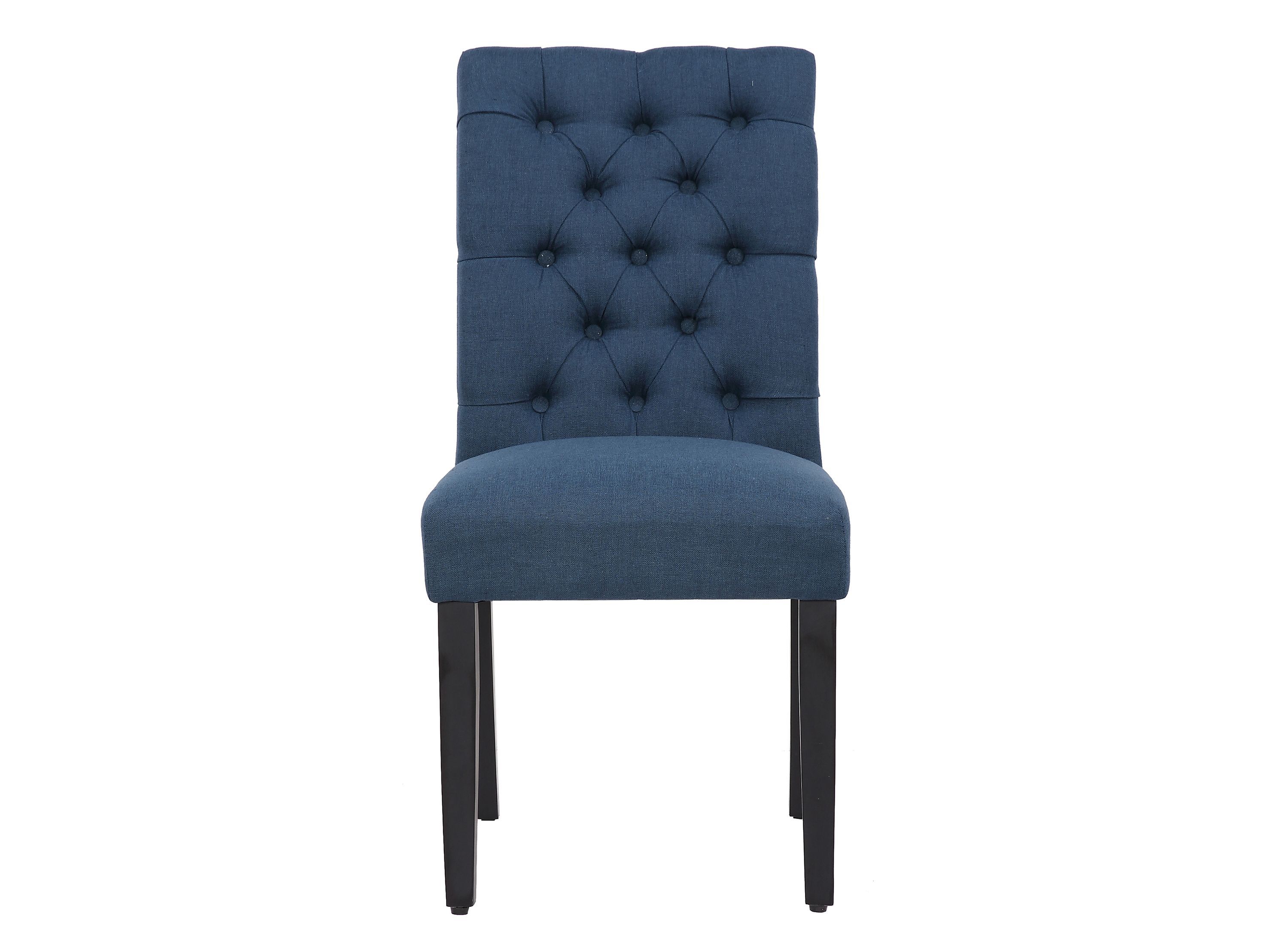 Linen Button Tufted Upholstered Side Chair