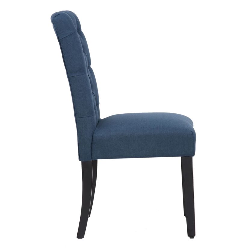 Linen Button Tufted Upholstered Side Chair