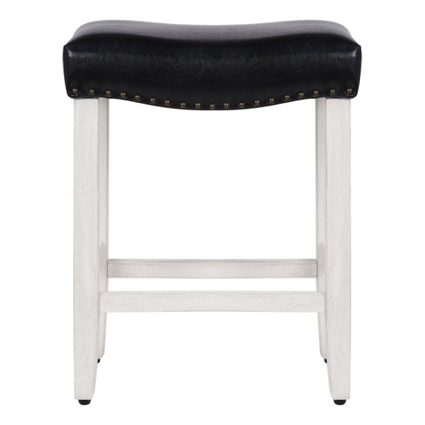 24" Upholstered Nail Head Counter Stool (Set of 2)