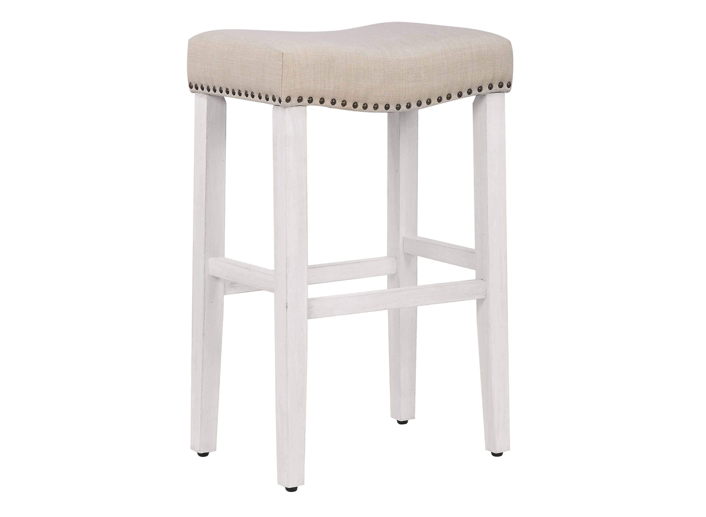 24" Upholstered Nail Head Bar Stool (Set of 2)