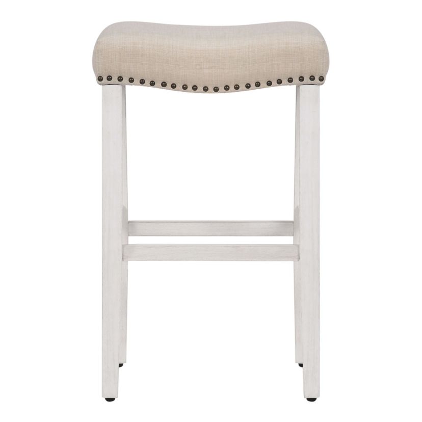 24" Upholstered Nail Head Bar Stool (Set of 2)