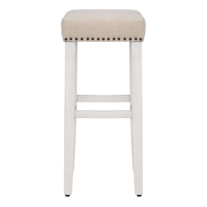 24" Upholstered Nail Head Bar Stool (Set of 2)