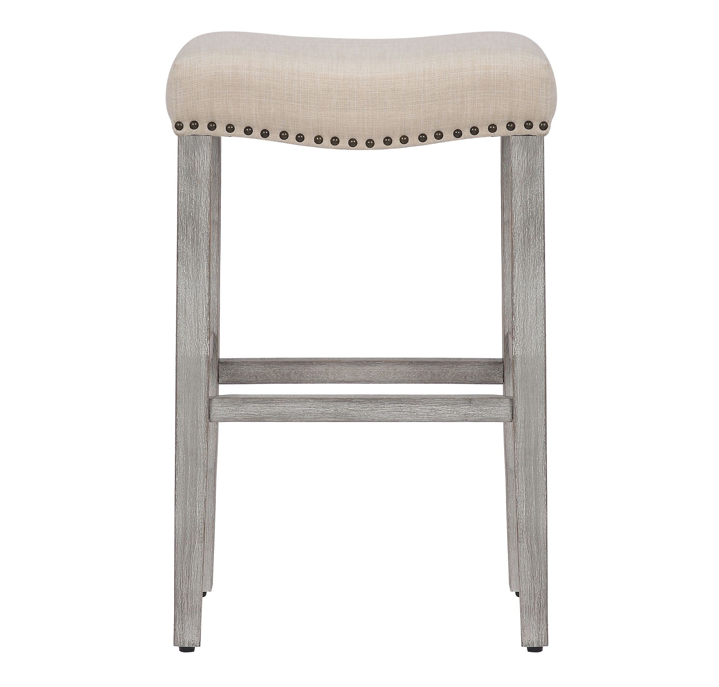29" Upholstered Nail Head Bar Stool (Set of 2)