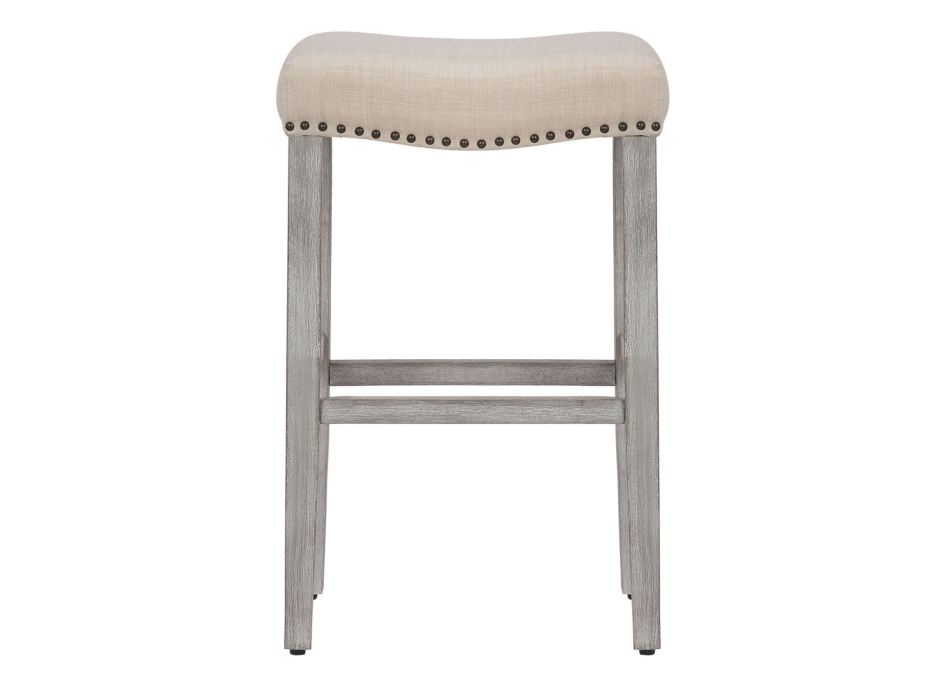 29" Upholstered Nail Head Bar Stool (Set of 2)