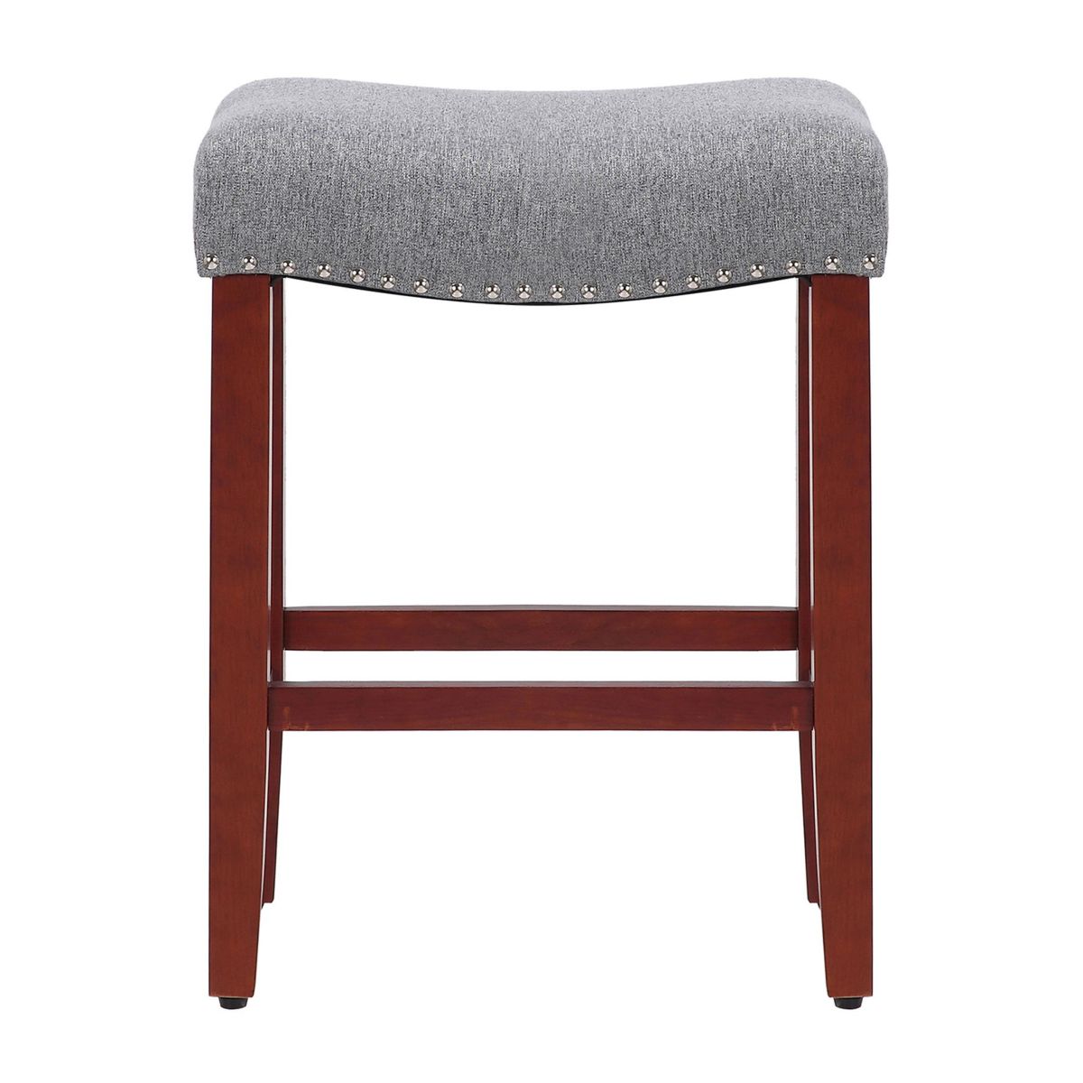 24" Upholstered Nail Head Counter Stool (Set of 2)