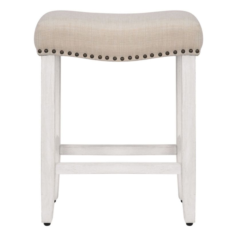 24" Upholstered Nail Head Counter Stool